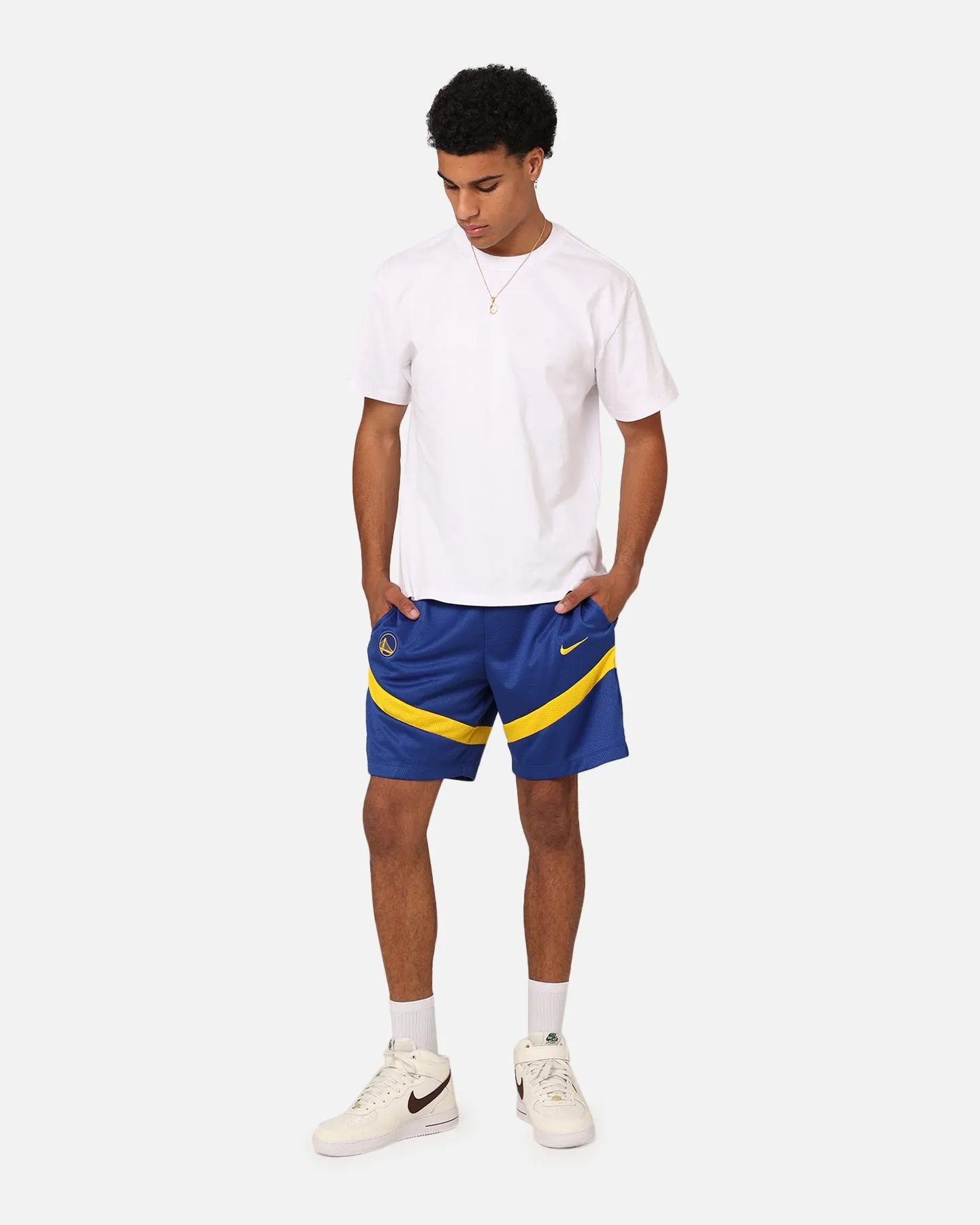 High Waist Nike Golden State Warriors Dri-FIT Practice Icon  Shorts Rush Blue
