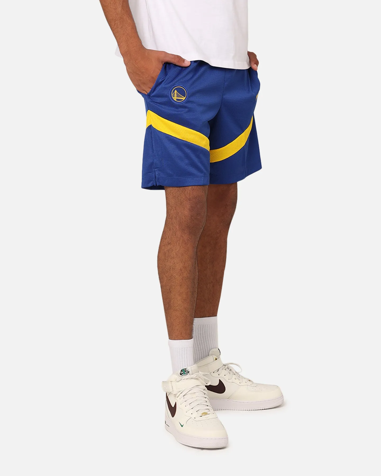 Compression Support Layer TaglessLabeling Nike Golden State Warriors Dri-FIT Practice Icon  Shorts Rush Blue