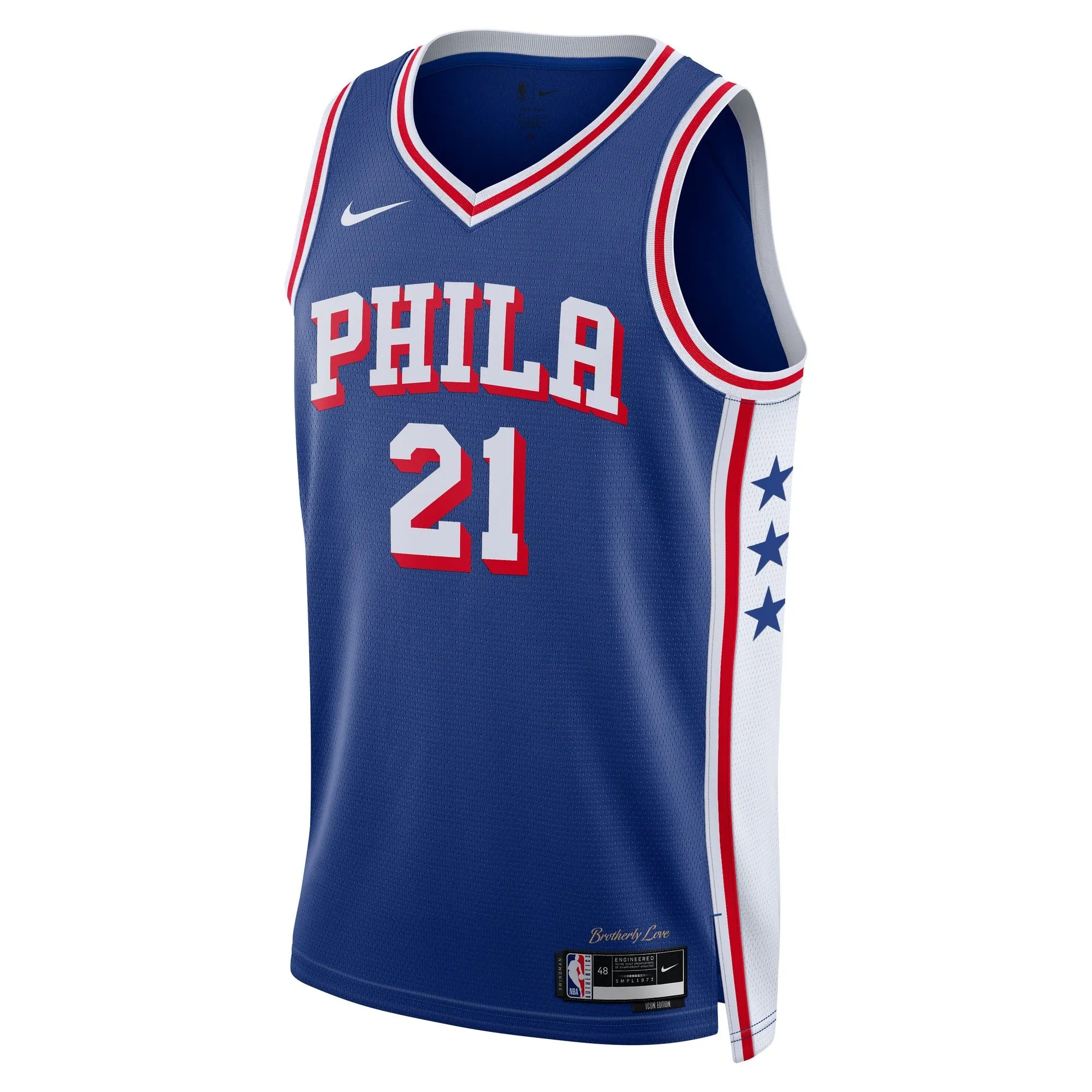 Thermal Barrier Interlock Nike Joel Embiid Philadelphia 76ers 2023/24 Icon Edition Jersey
