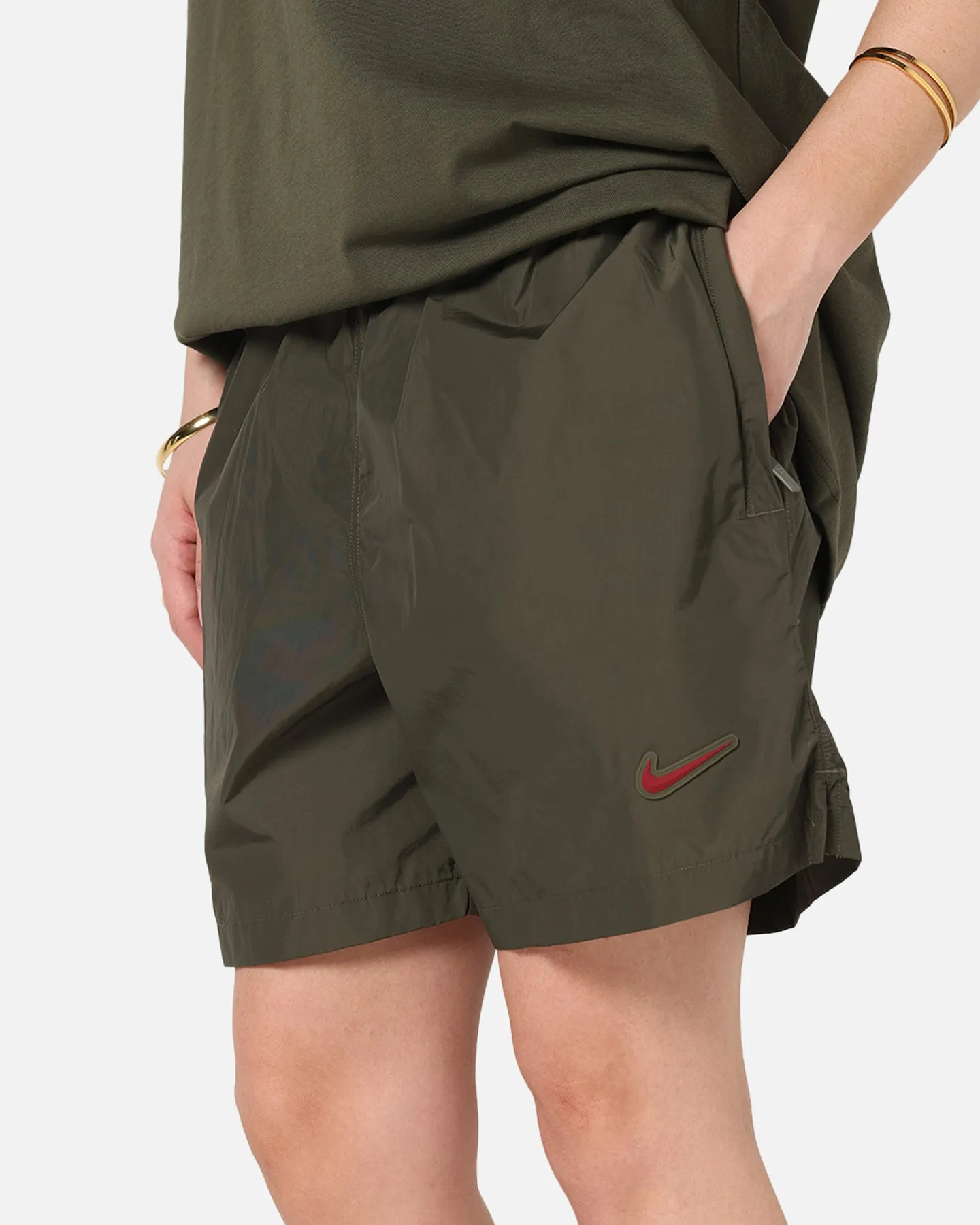 Nike Nocta Cardinal Nylon Shorts Khaki Anti - odor Mood Match