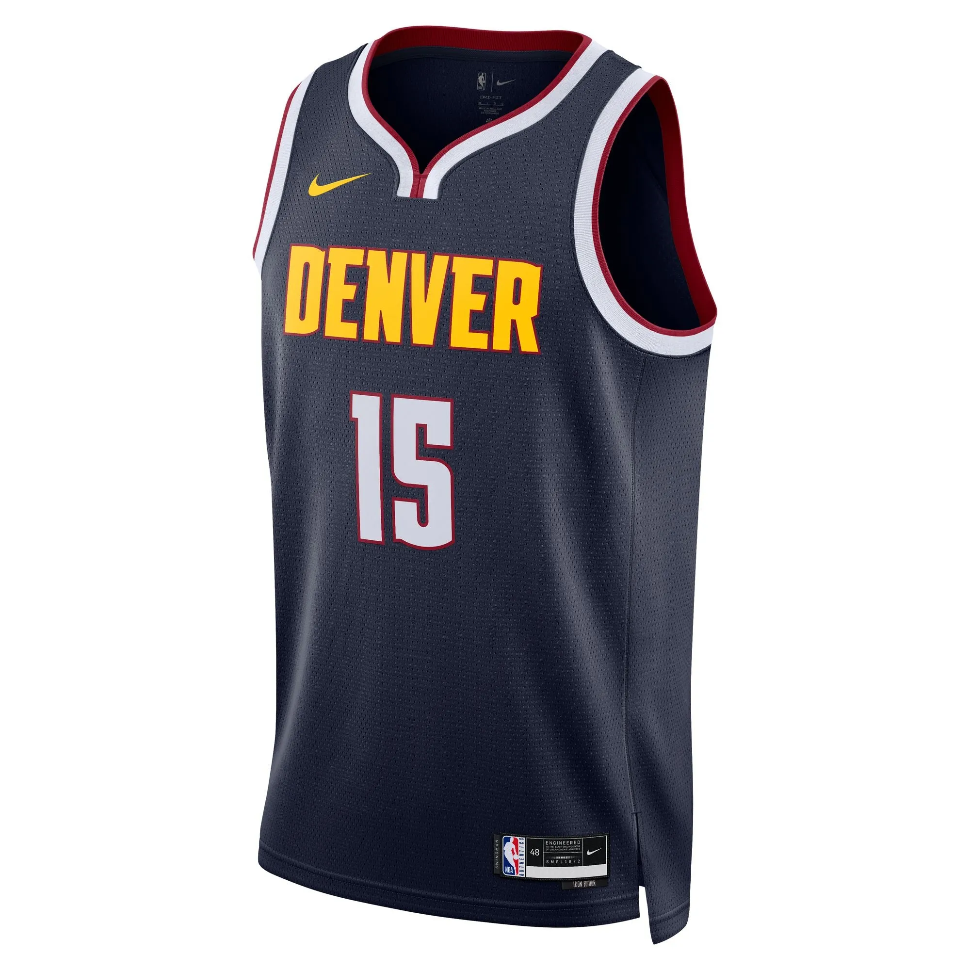 Non Restrictive Cuffs Training Apparel Nikola Jokic Denver Nuggets Icon Edition 2022/23 Nike Dri-FIT NBA Swingman Jersey