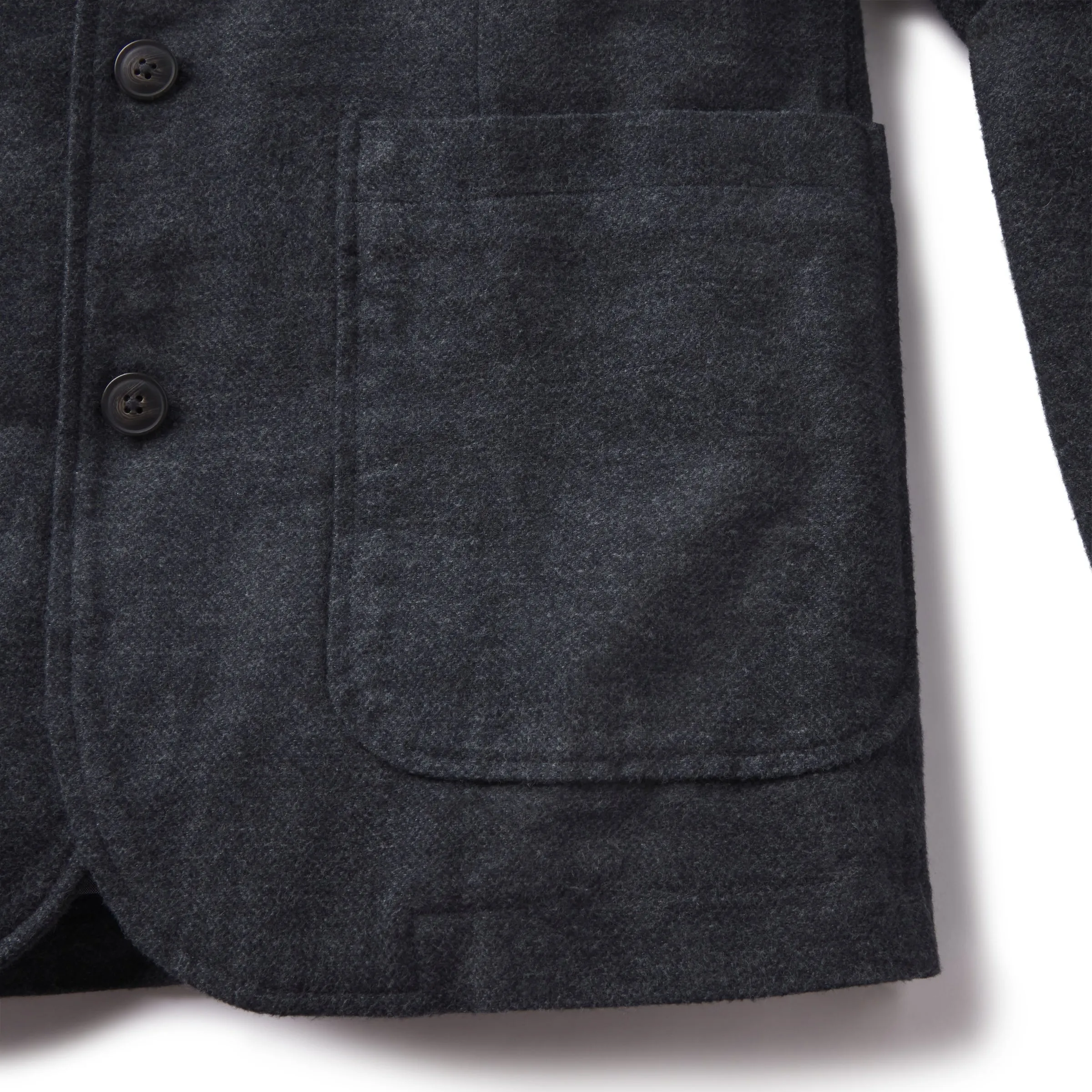 Noise Reducing Hardware DurableStitching Holland Moleskin Blazer - Charcoal