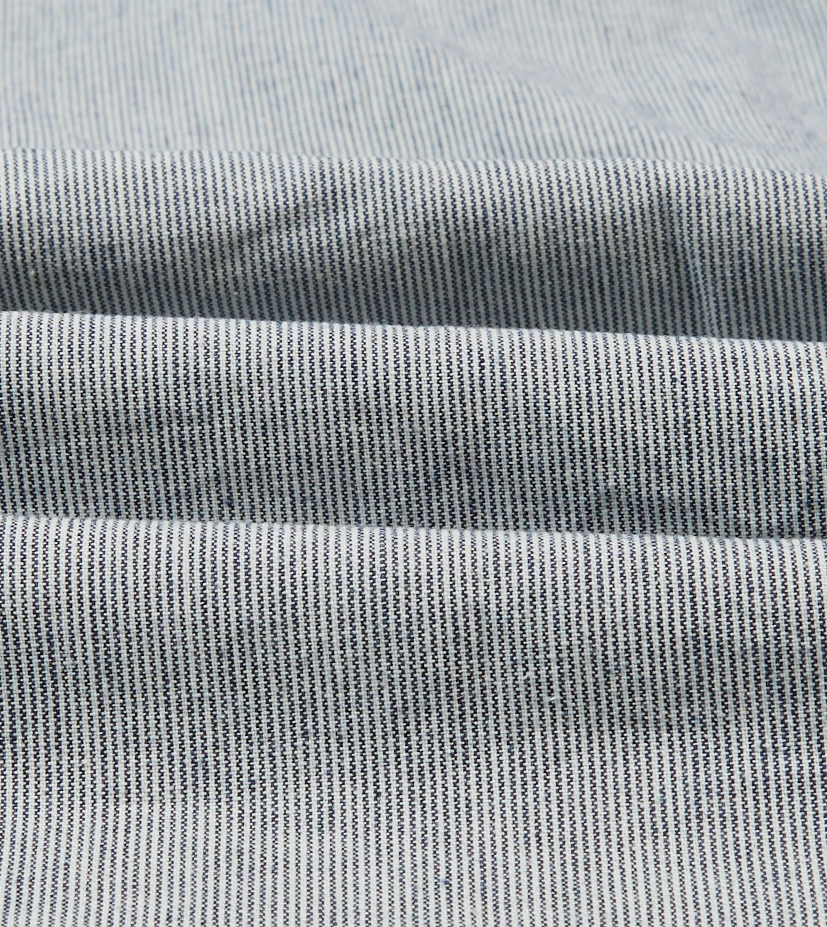 Chill Comfort Wear Effortless Vibe Blue Hickory Stripe Cotton Long Point Collar Popover Shirt