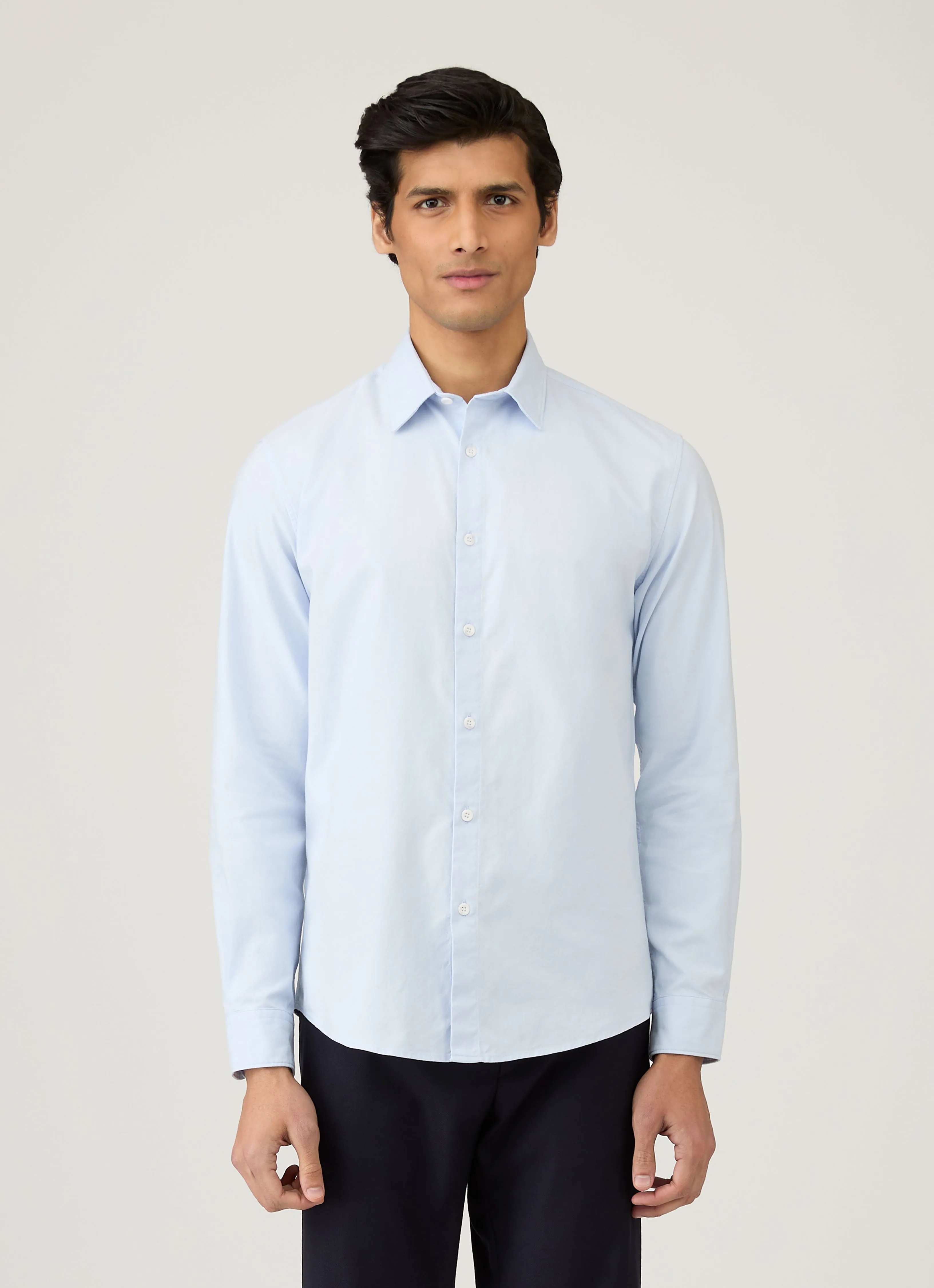 Men's Oxford Shirt in Light Blue Fun and Comfortable Effortless Wear