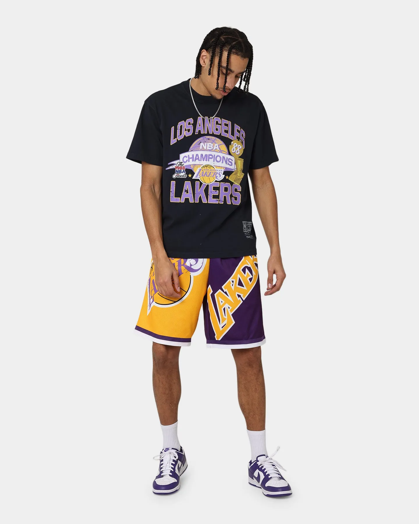 Mitchell & Ness Los Angeles Lakers Big Face 5.0 Shorts Yellow Sporty Performance