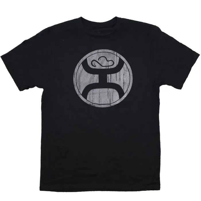 Hooey "2.0" Black Reflective Crewneck Tee Fun and Comfortable Reinforced Shoulder Stitching