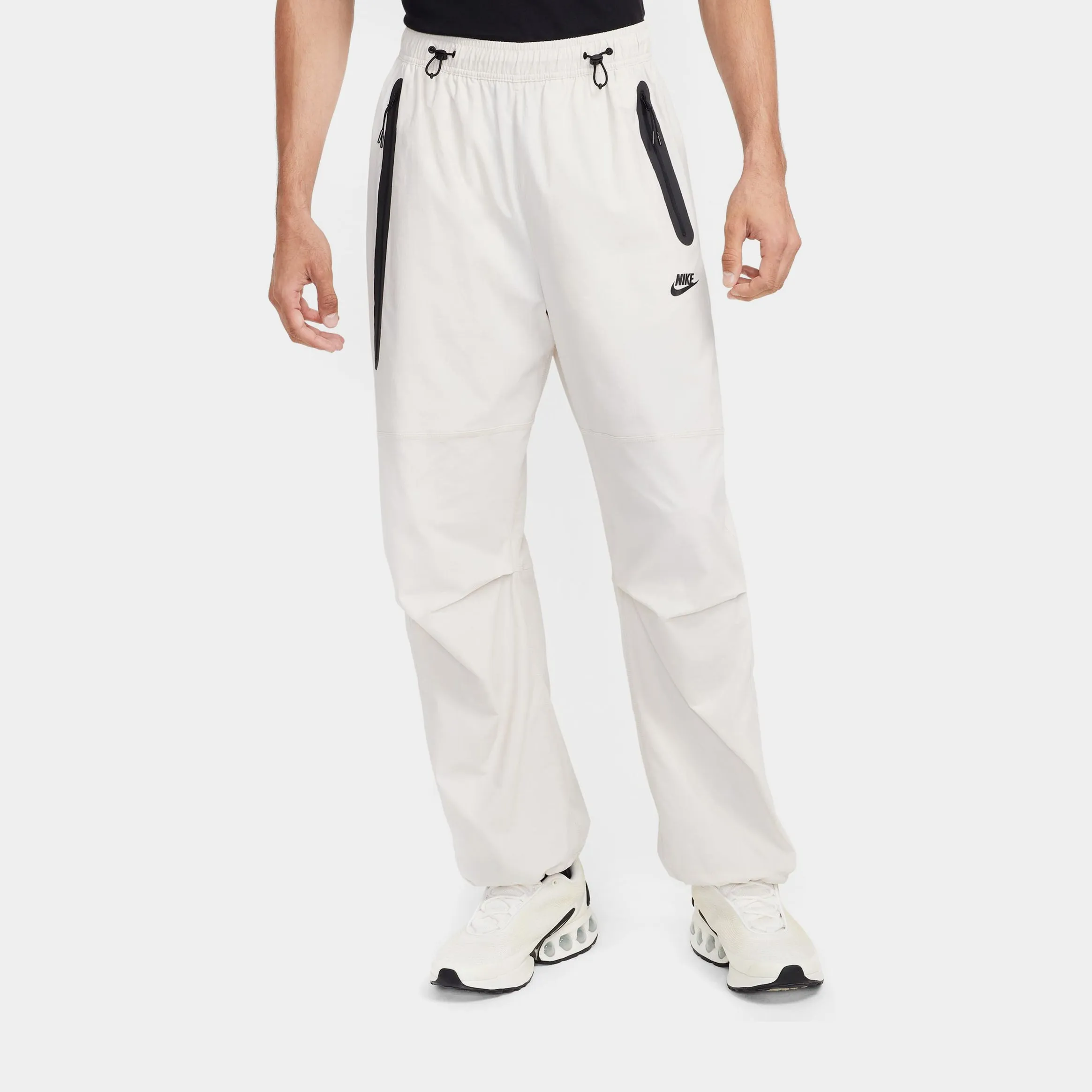 Adaptable Fit NSW Tech Woven Oversized Mens Pants (Black/White)