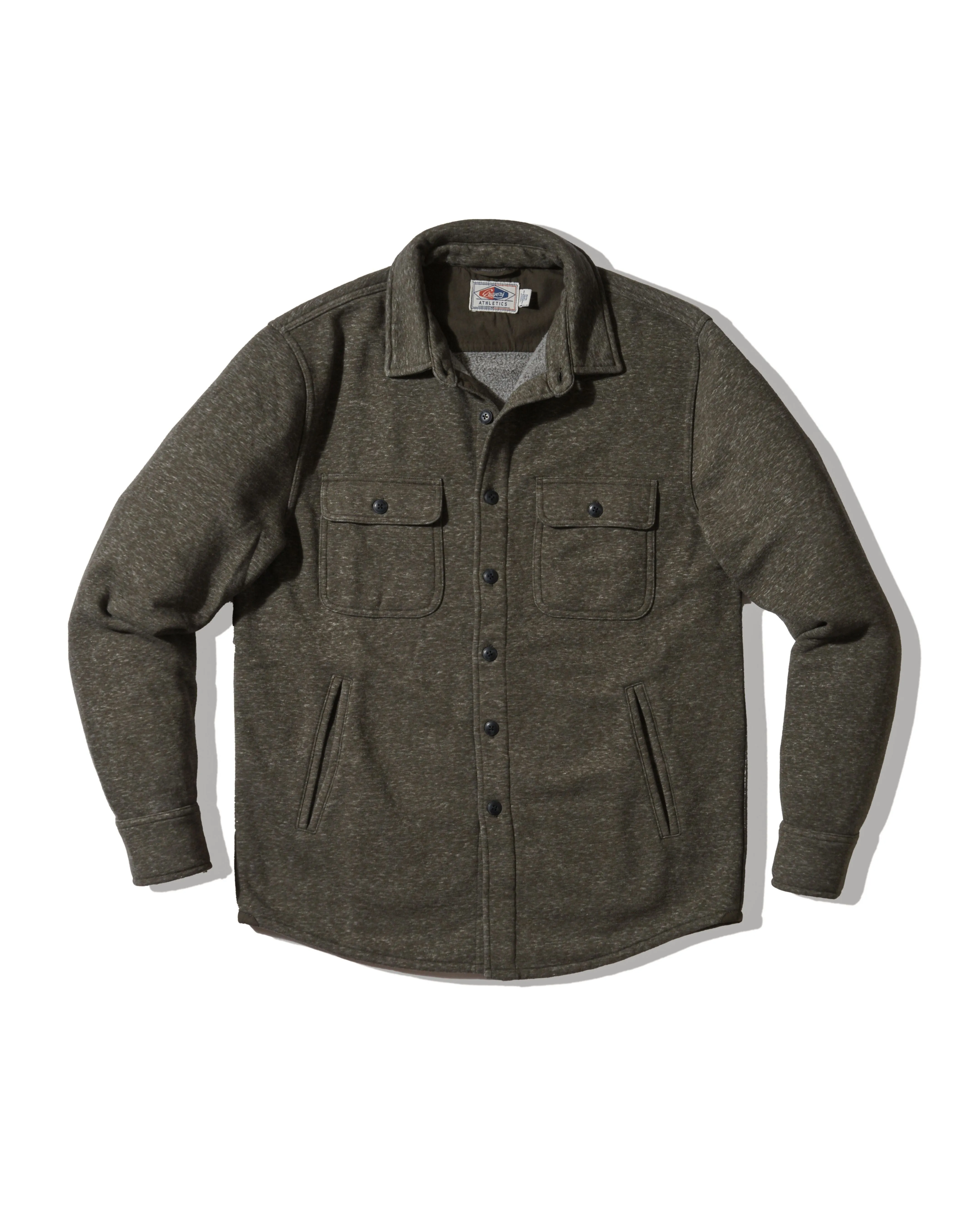 Wool blend Modern Functional Design Nolan Marled Fleece CPO Shirt Jacket - Black Ink