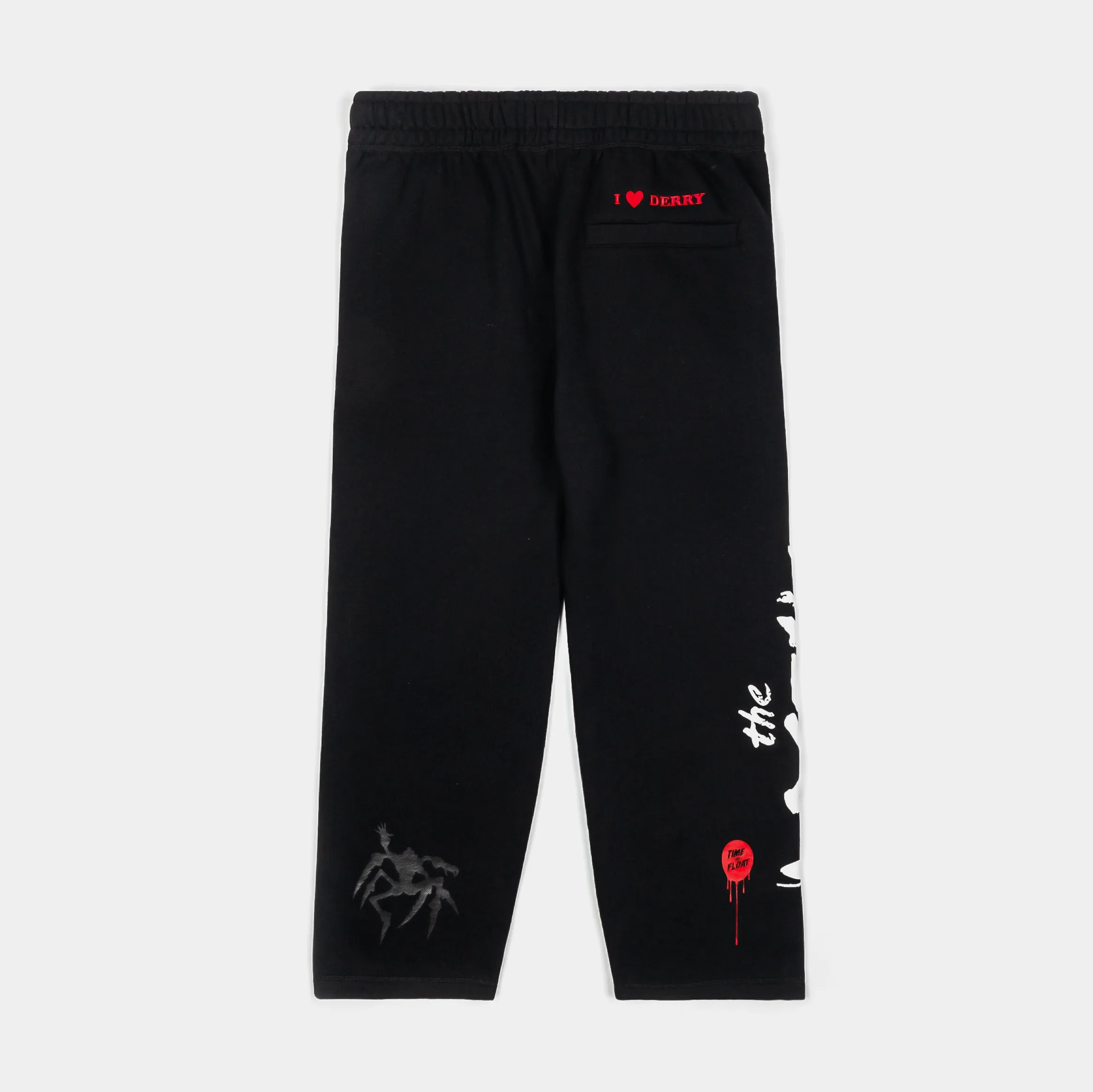 Recycled Polyester Blend SP x IT Pennywise Fleece Mens Sweatpants (Black/Red)