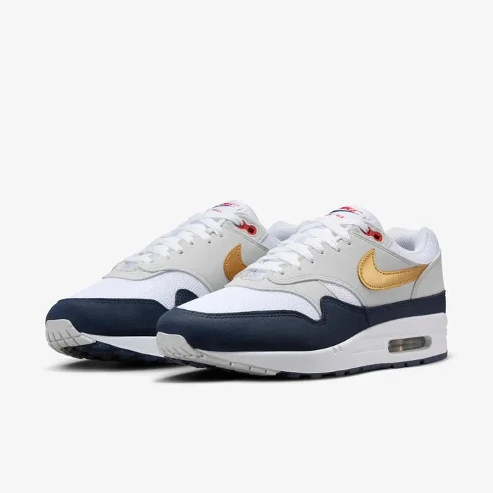 Nike Air Max 1 HM9604-400 Sneakers Men's  Obsidian Gold Running Shoes DWA952 Comfort Insoles