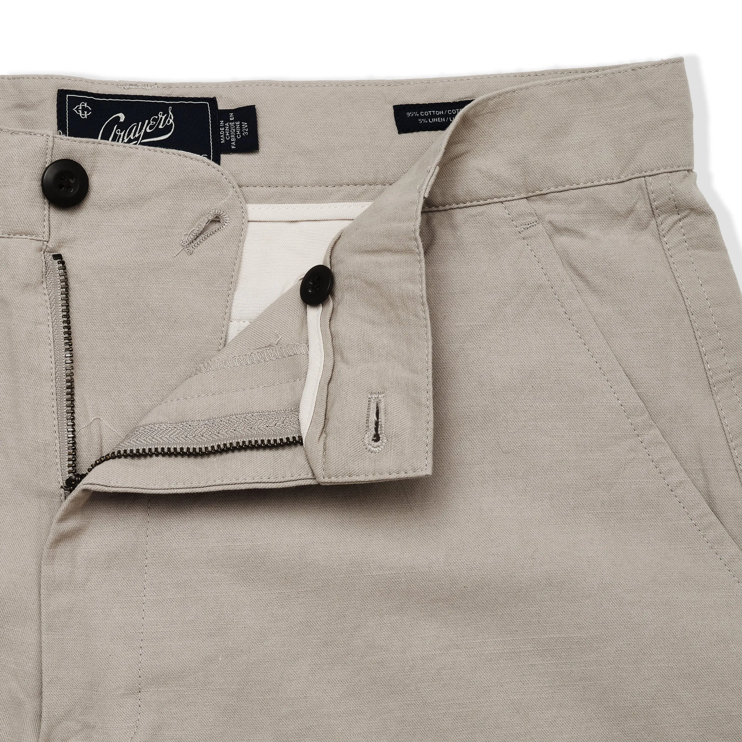 Festival wear Bimini Cotton Linen Blend Shorts 8" - Glacier Gray