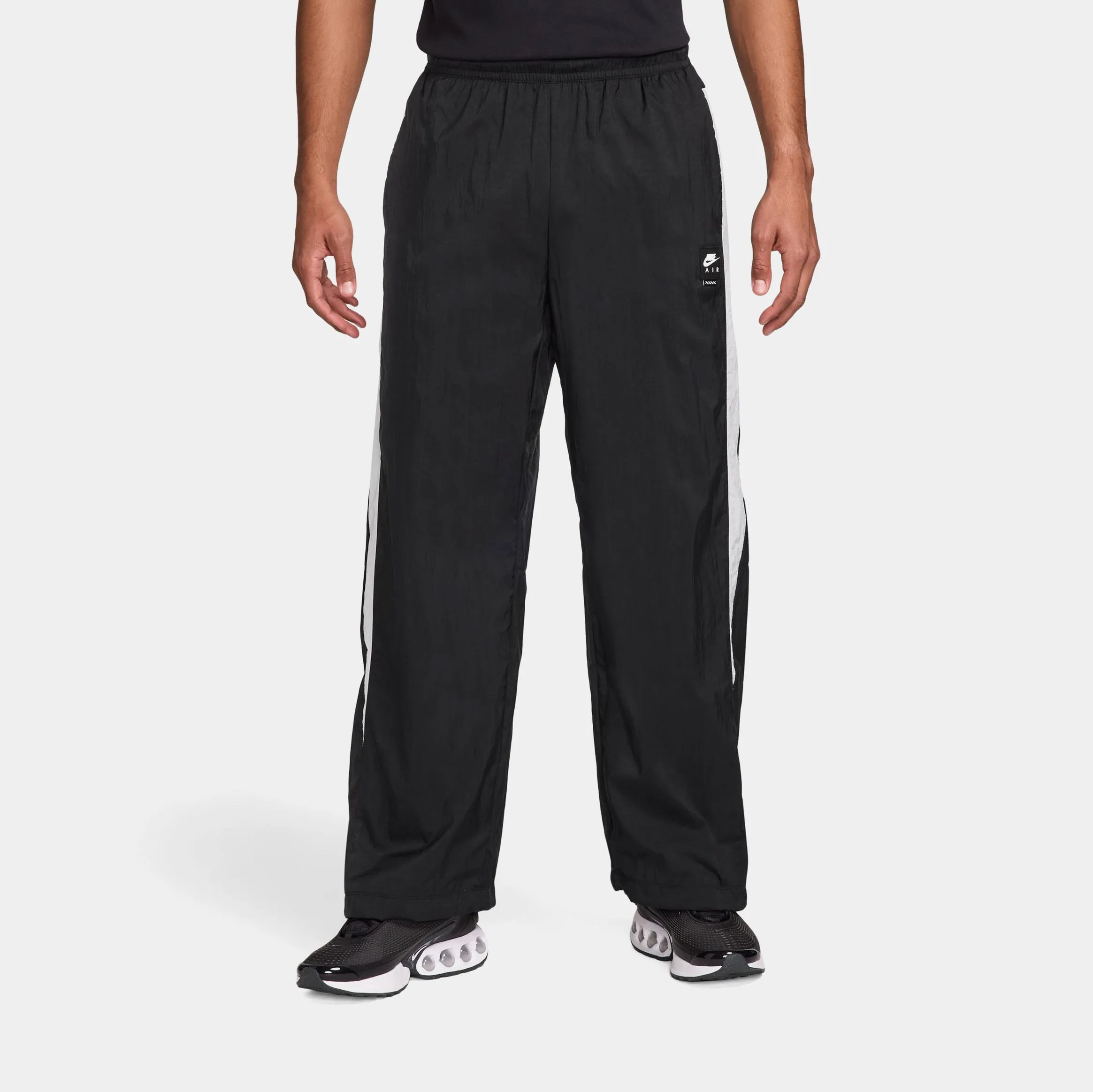 NSW Air Woven Track Mens Pants (Black/White/White) Stretchable Waist