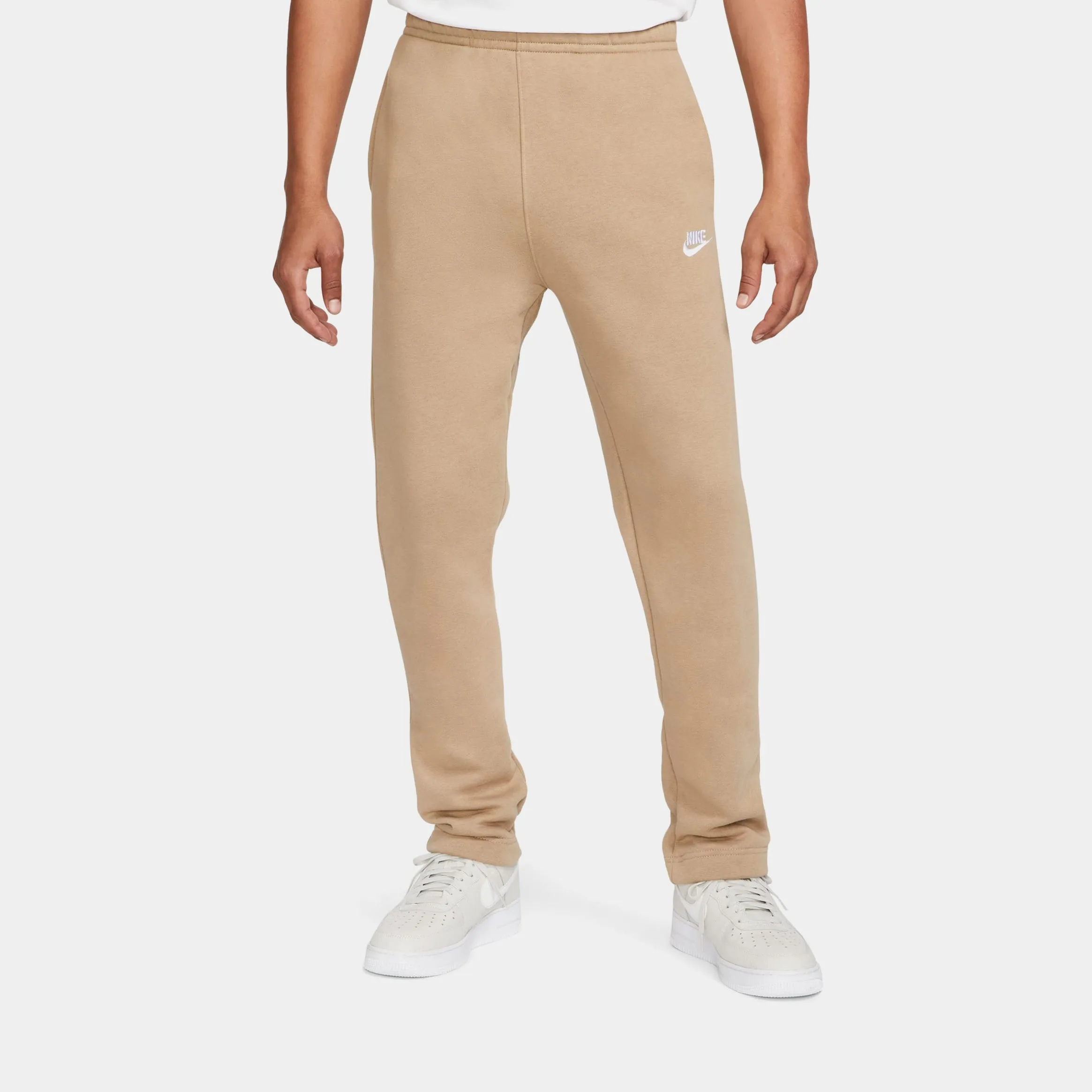 Light Fit Wear Light wash NSW Club Fleece Jogger Mens Sweatpants (Khaki/Khaki/White)
