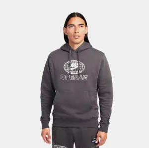 goes with skirts NSW Club Open Air Pullover Mens Hoodie (Grey/Brown)