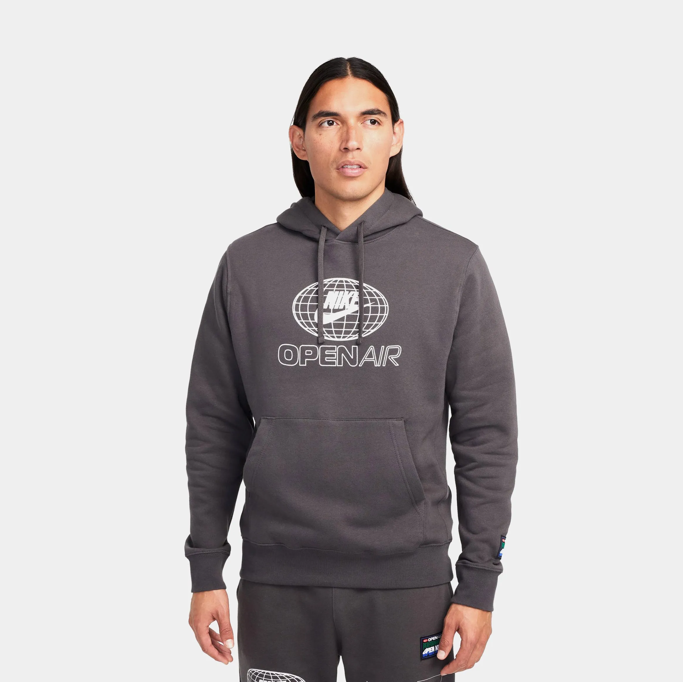 goes with skirts NSW Club Open Air Pullover Mens Hoodie (Grey/Brown)