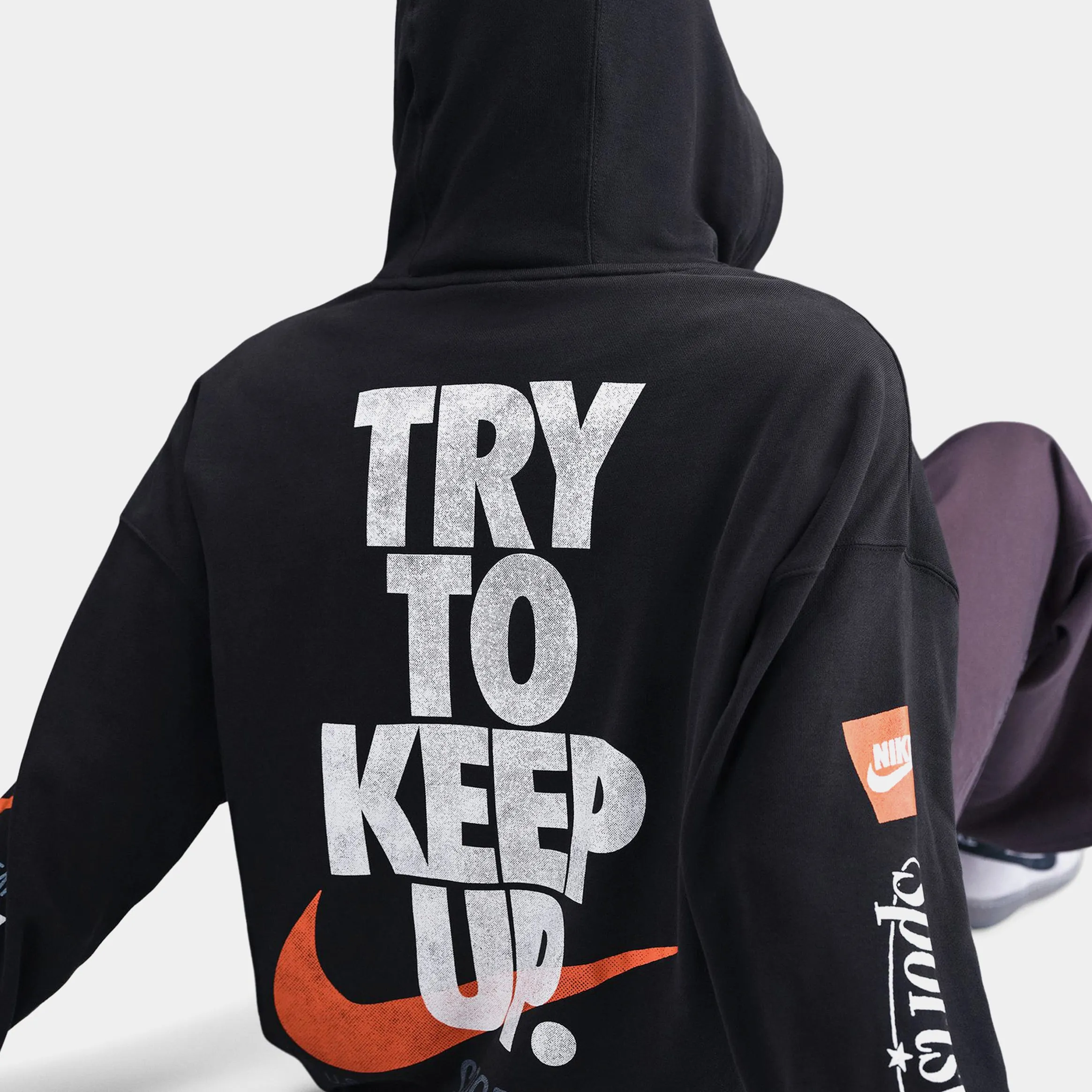 Cold Layer NSW Club Oversized French Terry Pullover Mens Hoodie (Off Noir)