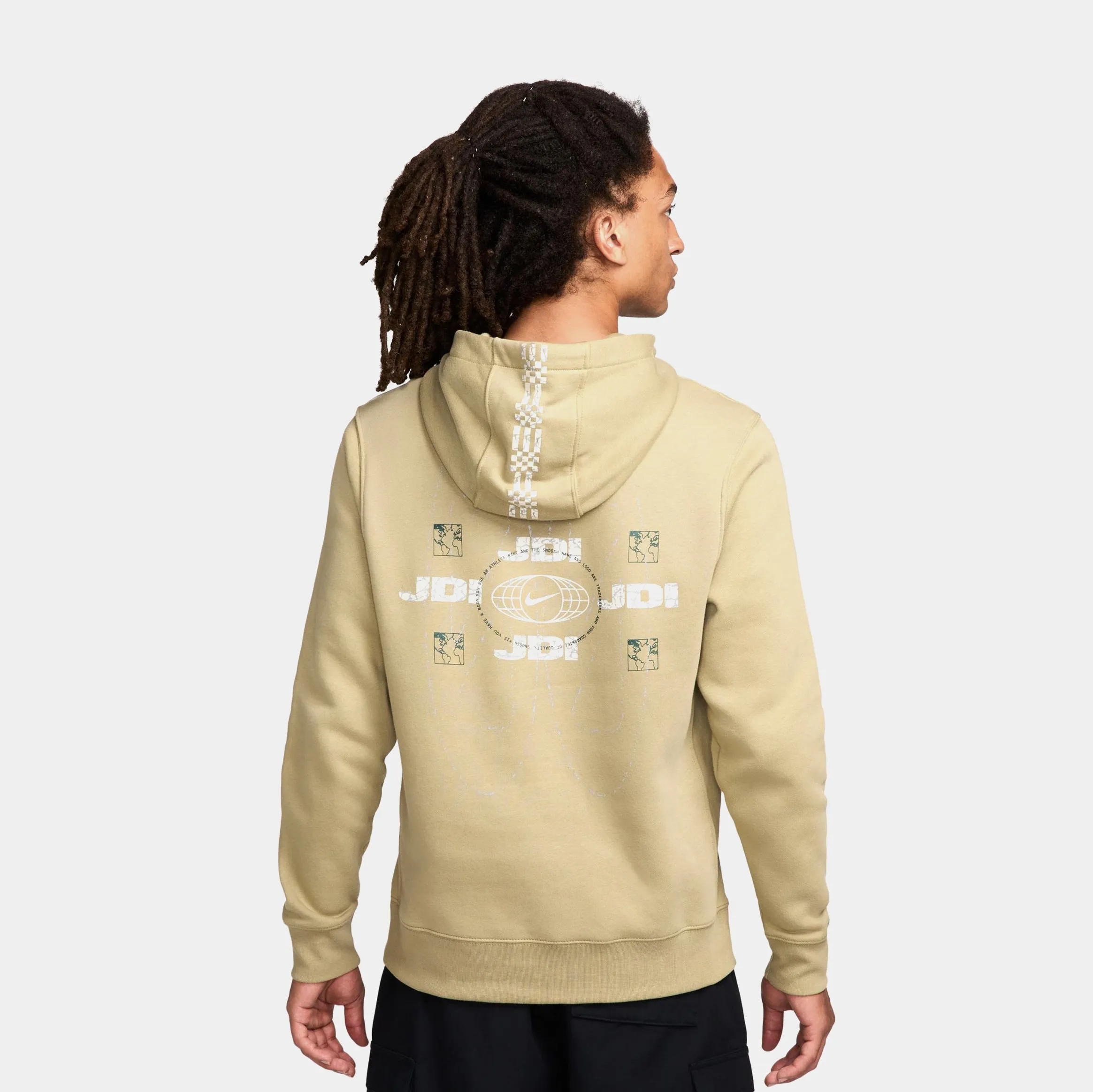 NSW Club Pullover Mens Hoodie (Beige/White) Chic Hoodie