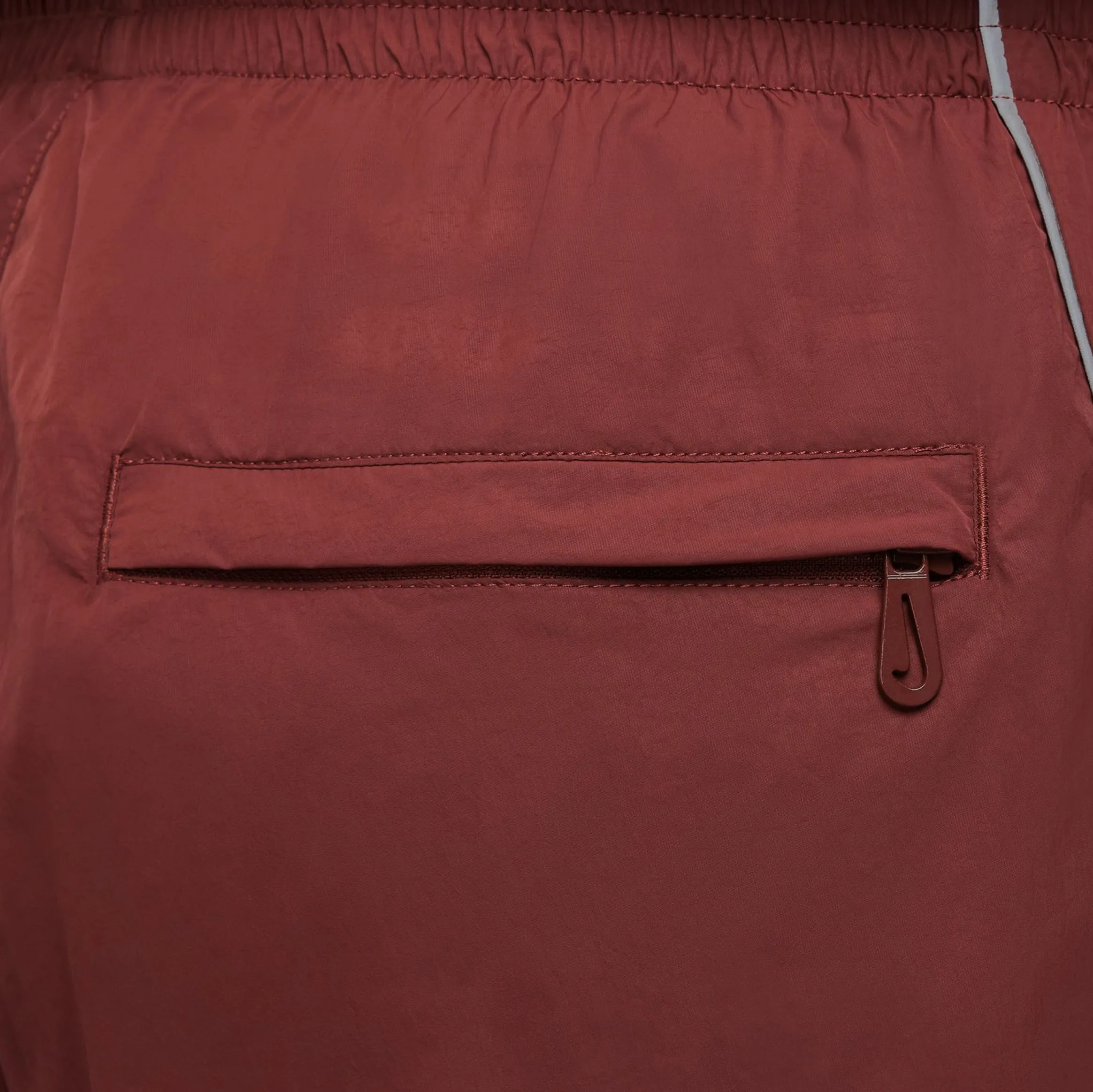 Slim Fit Wear NSW Solo Swoosh Woven Mens Track Pants (Burgundy/White)