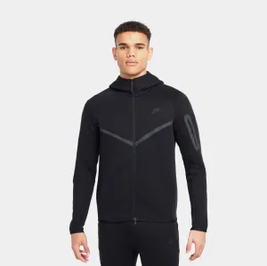 NSW Tech Fleece Full Zip Mens Hoodie (Black) family wear Leather