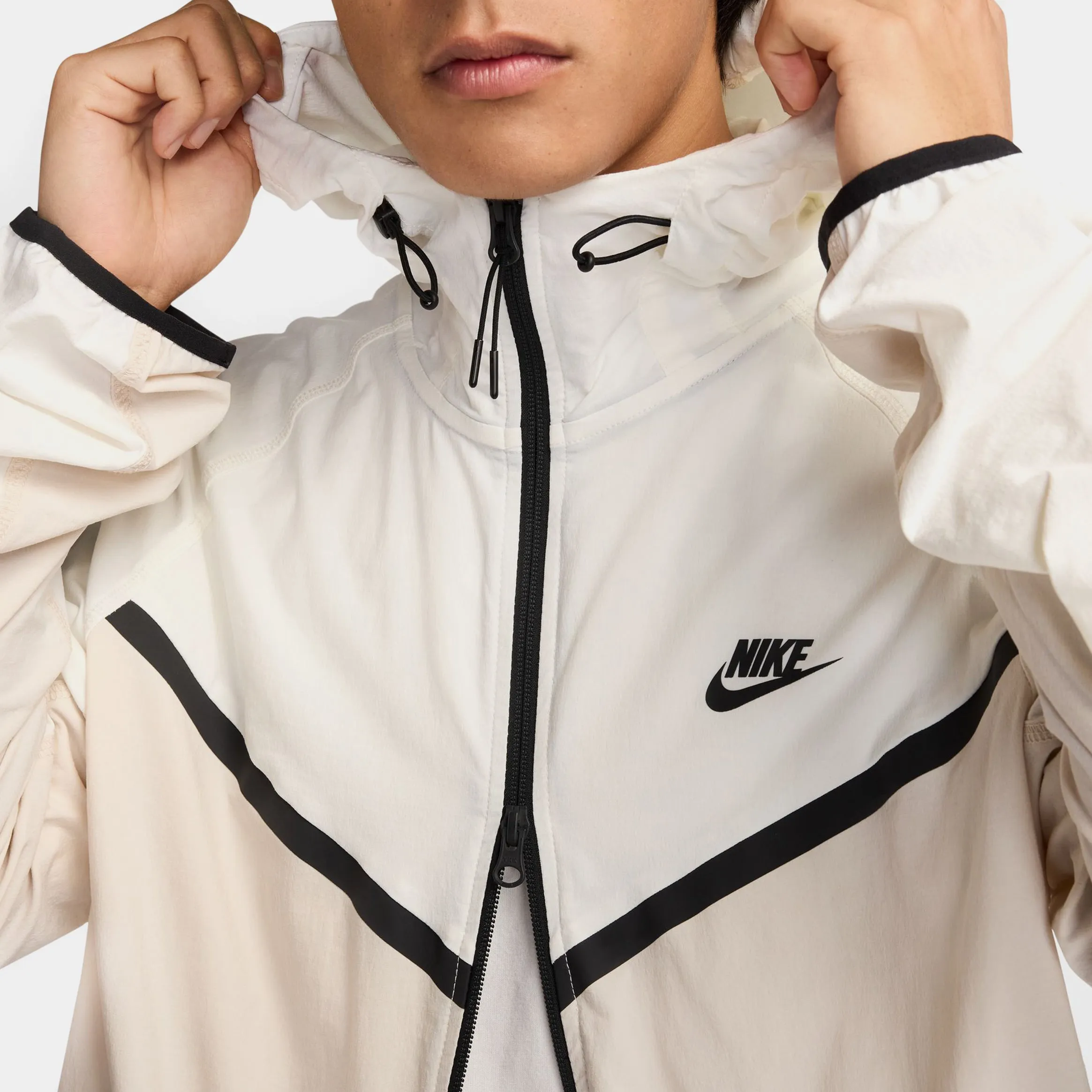 Popular Everyday Comfort NSW Tech Fleece Full Zip Mens Hoodie (Light Orewood Brown/Sail/Black)