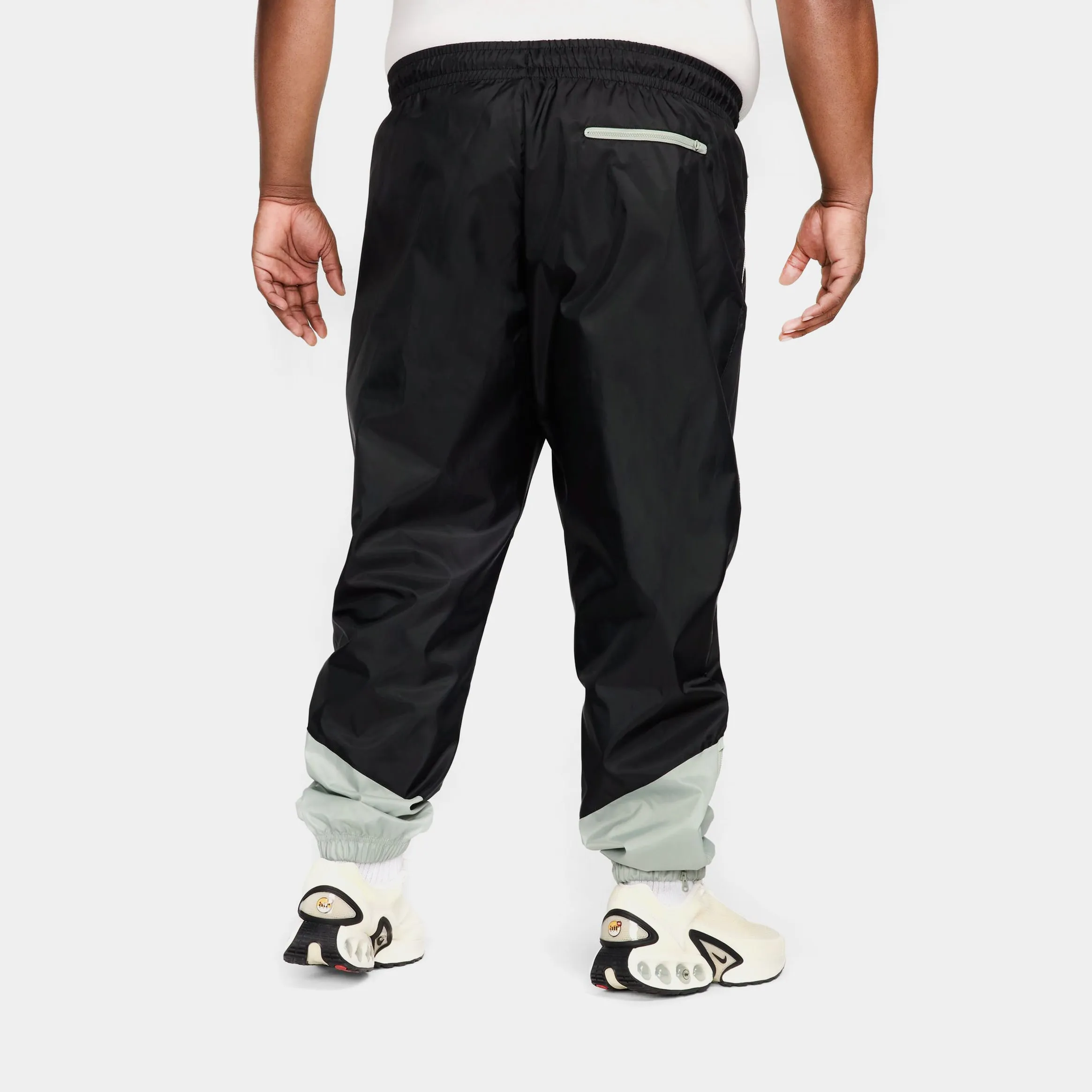 Tapered Leg Design NSW Woven Lined Mens Pants (Black/Green)