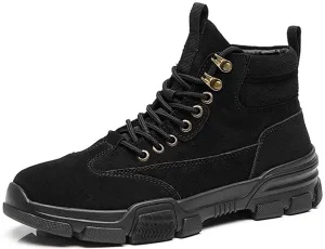 NXY Men's Suede Lace Up Work Boots - Winter Chukka Ankle Boots &amp; Fashion Cargo Shoes for Hiking, Work, Outdoor Walking Stone Lane True Grip