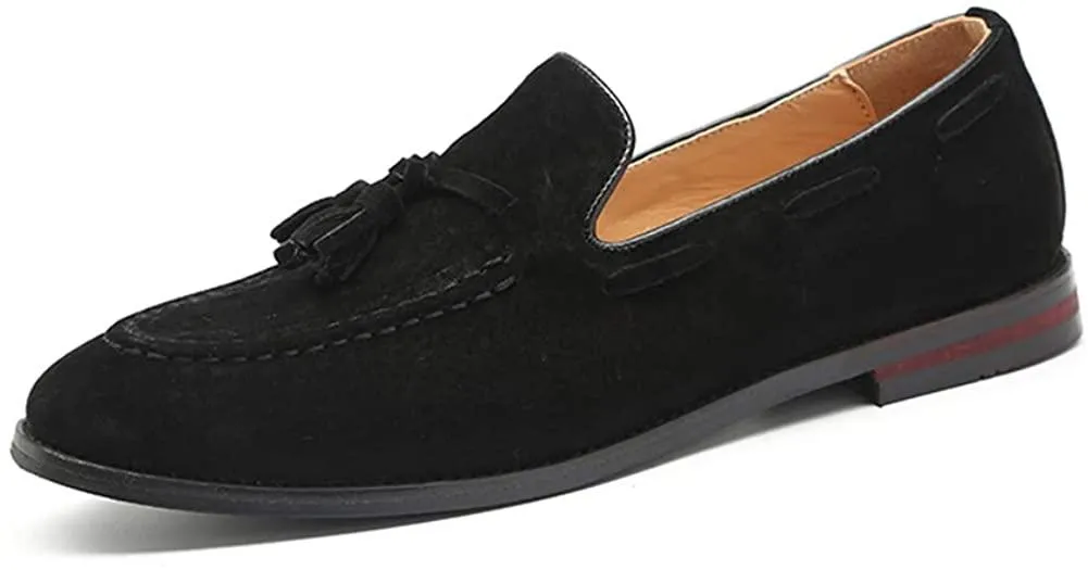 Free Path Lane Easy Slip On NXY Men's Suede Slippers Loafers Dress Shoes with Tassel Flats Slip-on Prom Loafer