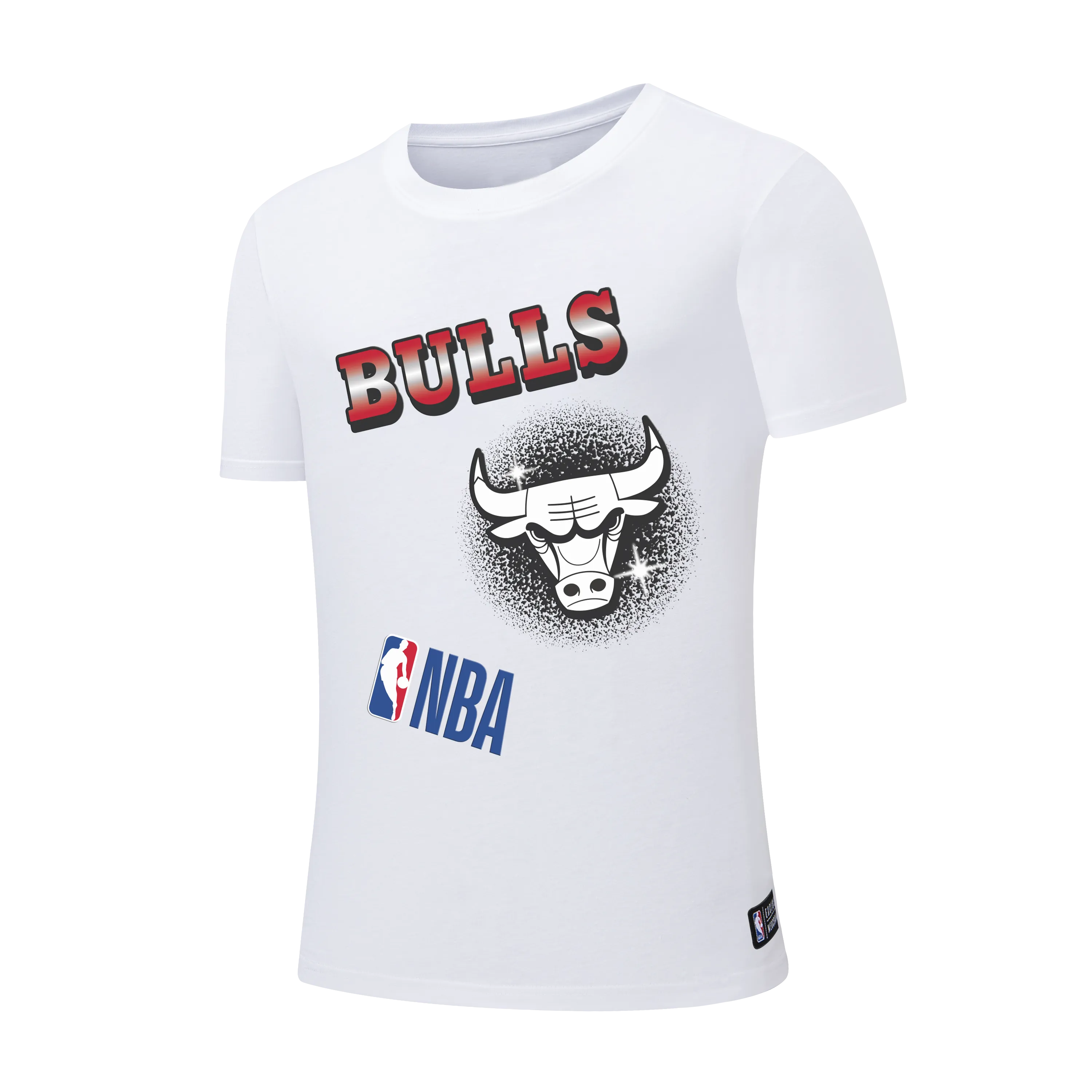 NBA Front Mixed Logos Print Regular Fit T-Shirt - Chicago Bulls Stylish performance Comfort Plus