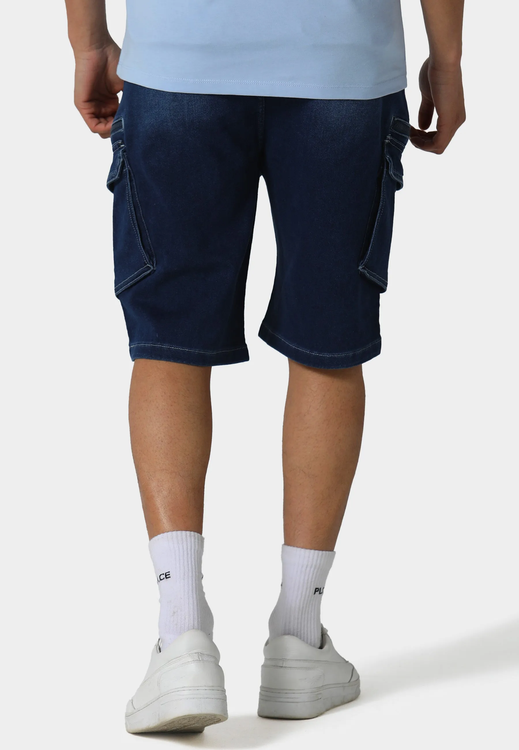 Kanturk 1039 Denim Shorts Wrinkle-Resistant Layered Look