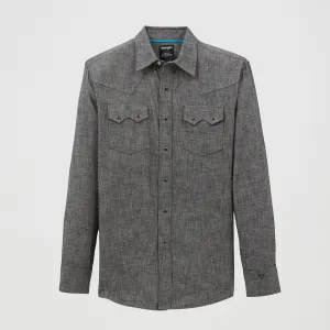 Wrangler Men's L/S Cody Johnson Sawtooth Pocket Western Snap Shirt in Black (Available in Tall Sizes) Sport Fit