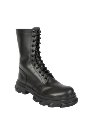 Men's High Altitude Back Street Boys Leather Boots In Black Ballroom Event