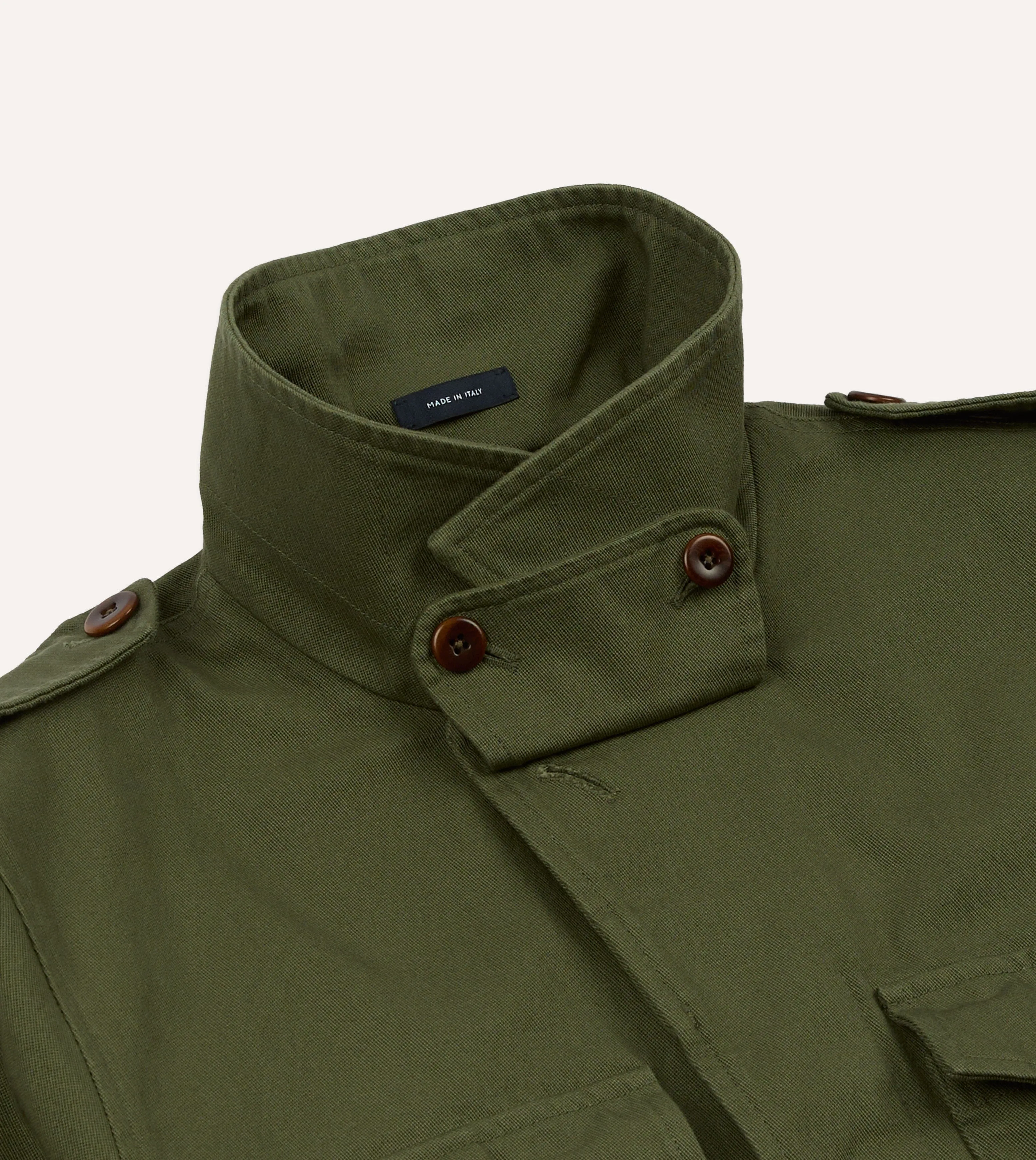 Olive Cotton D-43 Field Jacket FoldableStructure