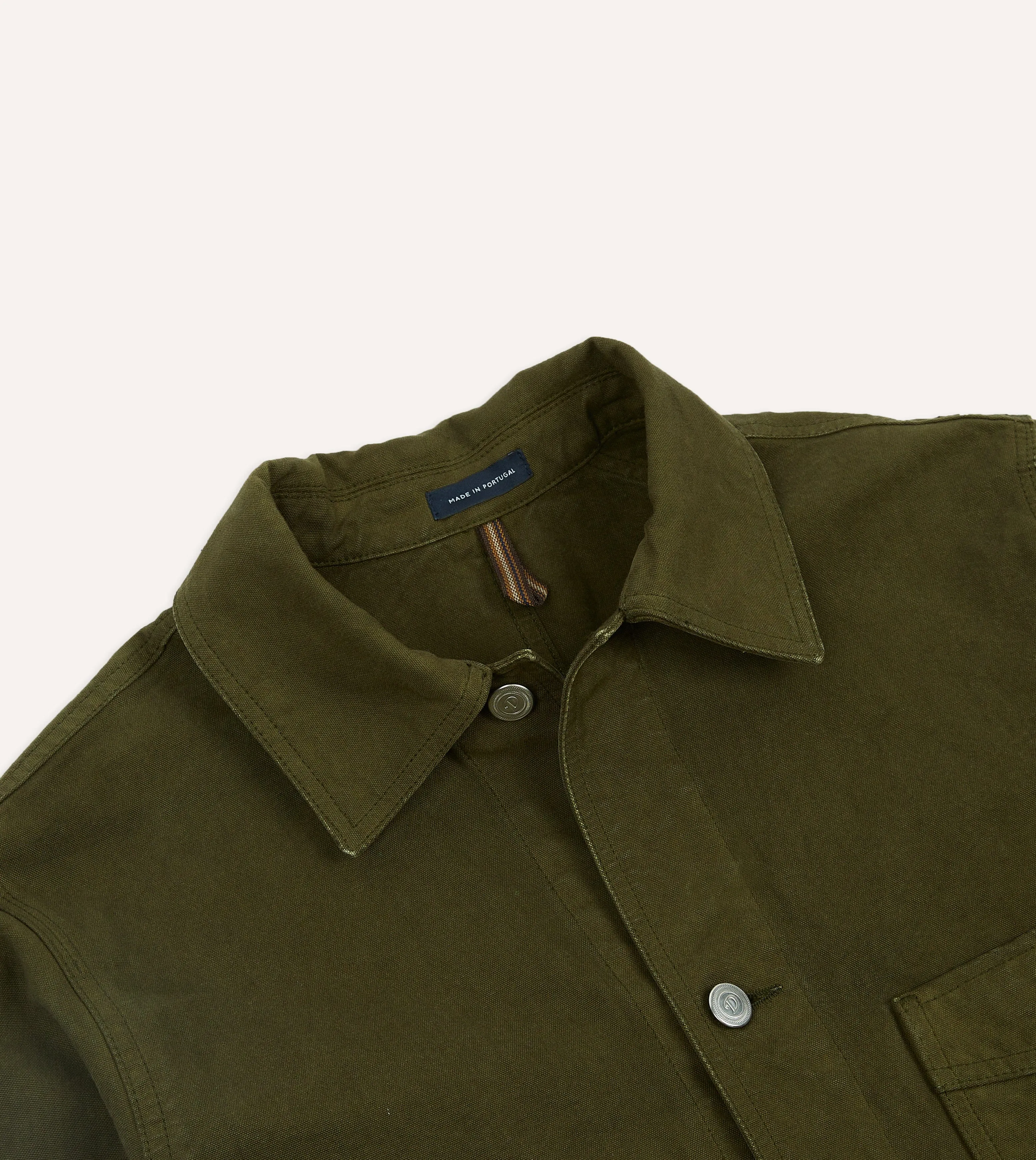 City Style Day To Day Olive Cotton Duck Canvas Five-Pocket Chore Jacket
