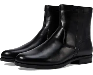 Florsheim Midtown Boots Men's Black Leather Plain Toe Slip-On Bootie RHS4791 Detail Cut Forever Sharp