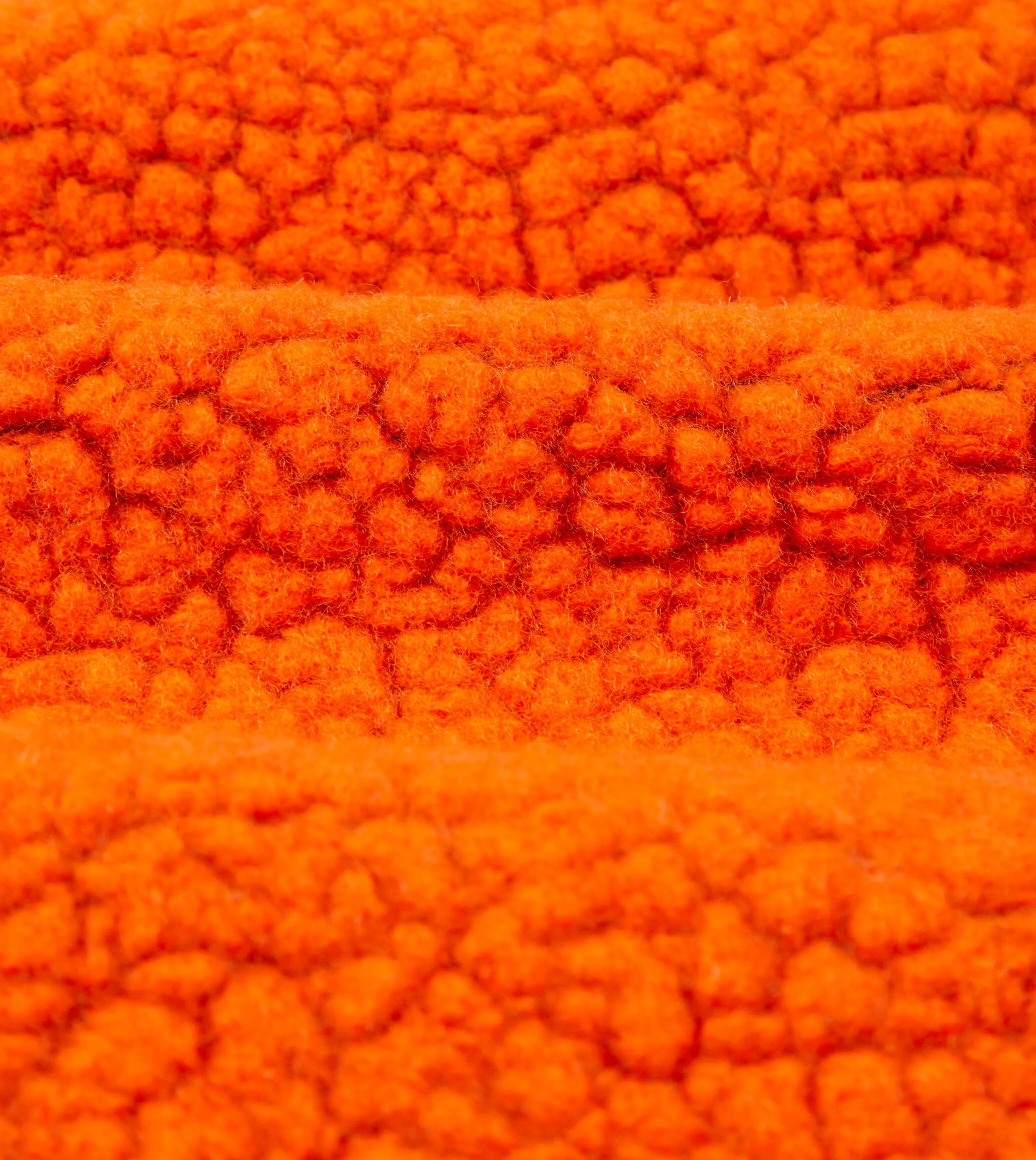 Versatile Layering Options Durable AbrasionResistant Panels Orange Boucle Wool Zip Fleece Jacket