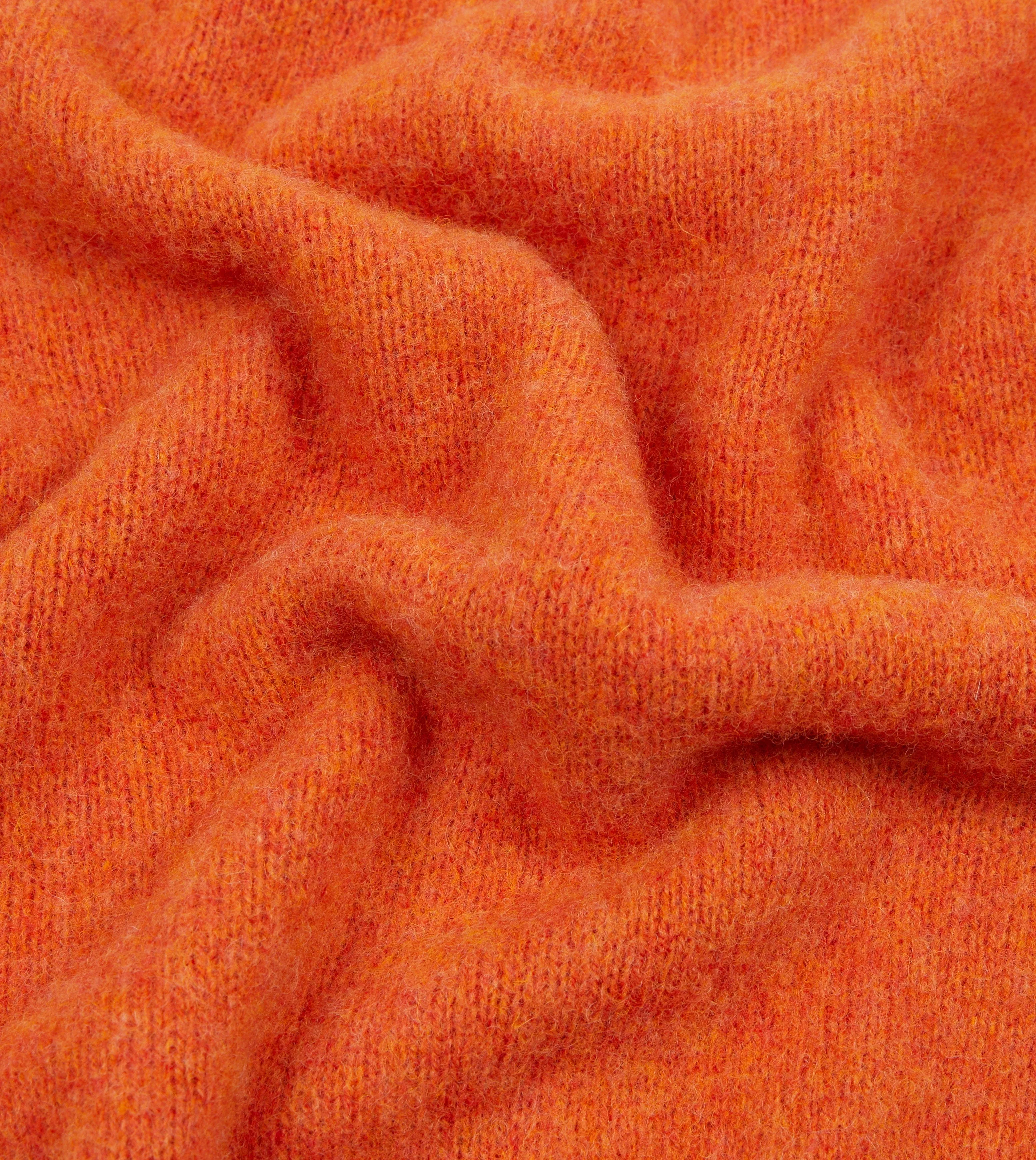 Daily Ready Orange Brushed Shetland Crew Neck Jumper