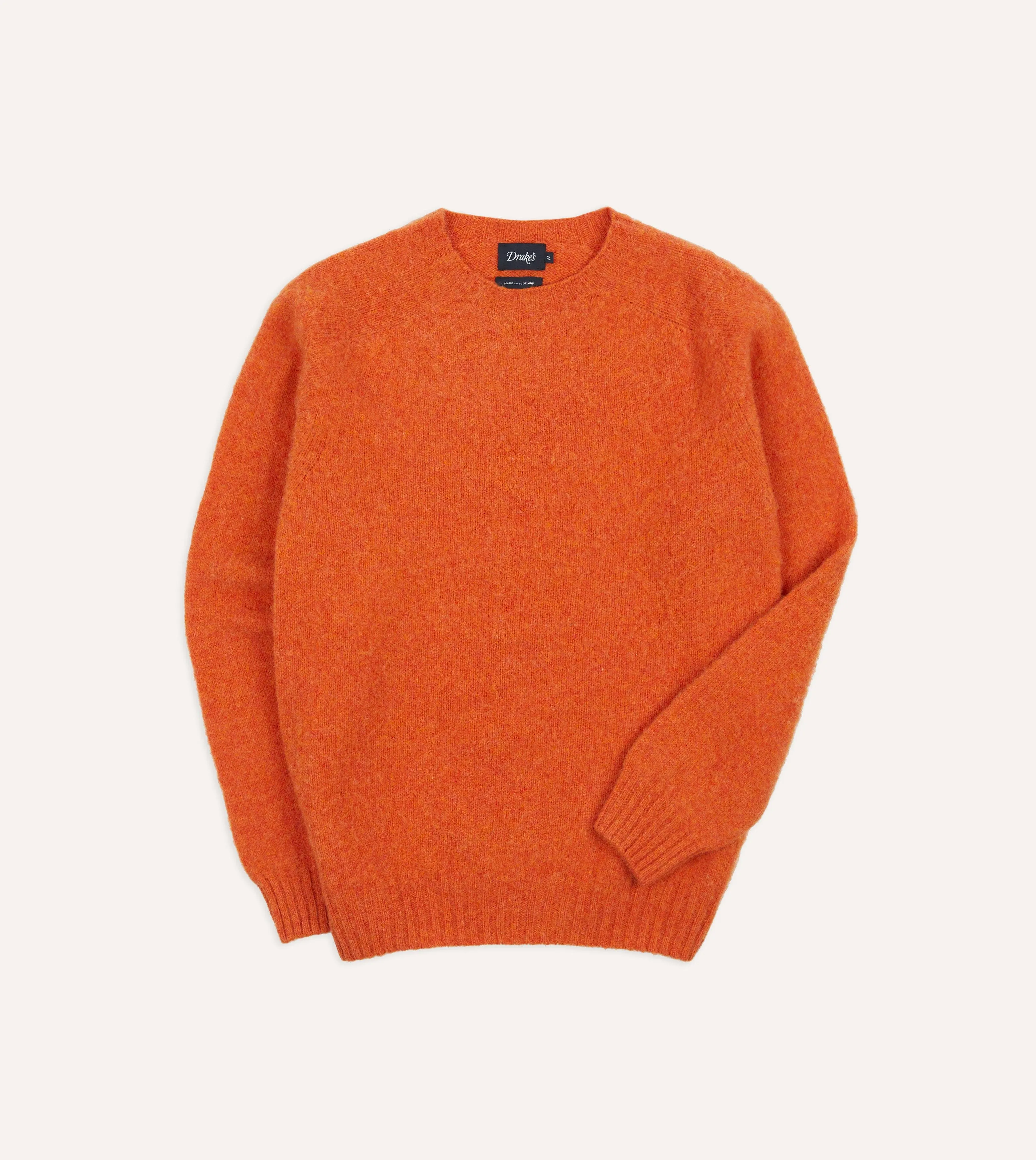 Urban Fashion Orange Brushed Shetland Crew Neck Jumper