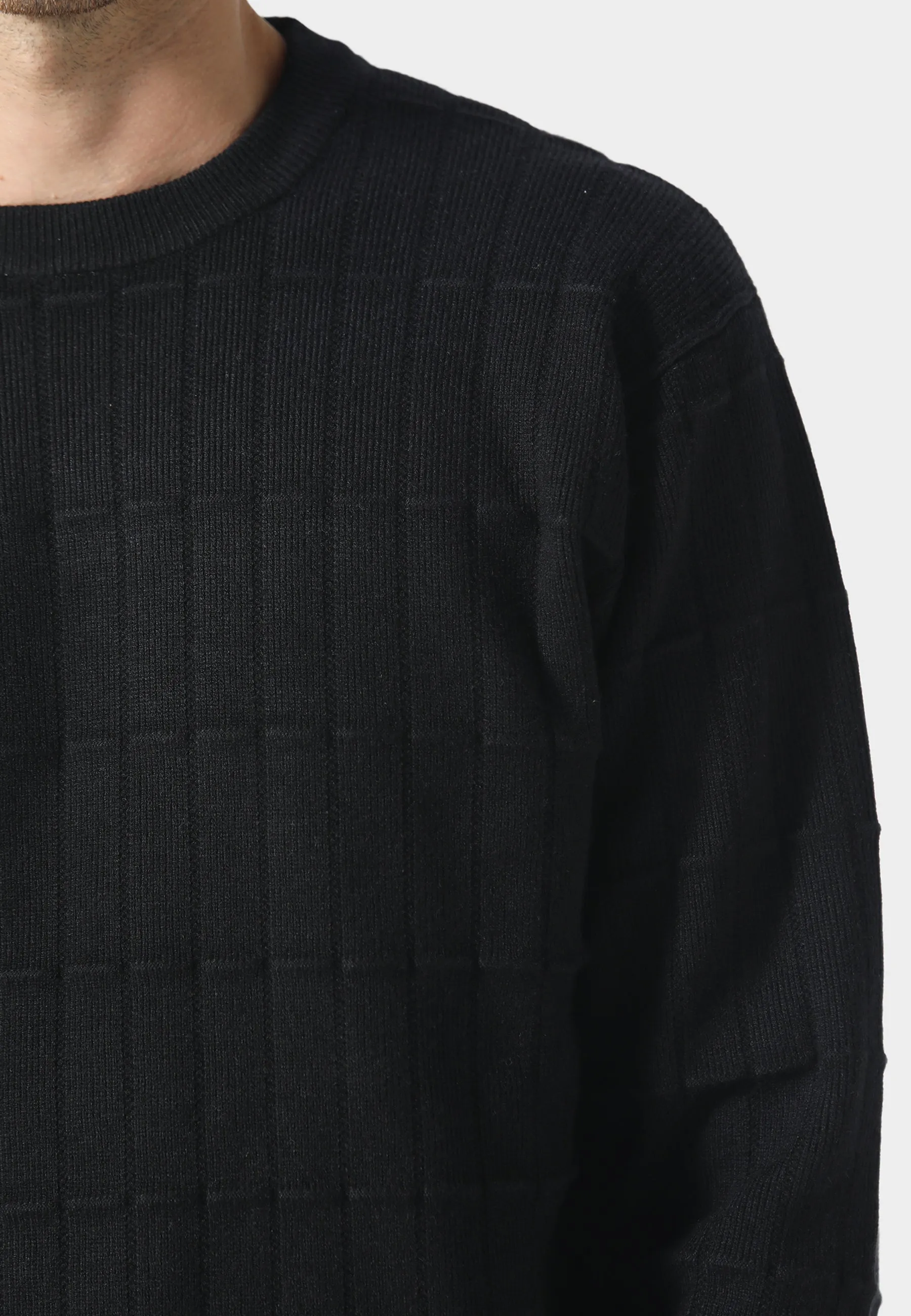 Breathable Mesh Panels Oversized Fit Bode Black Knitwear