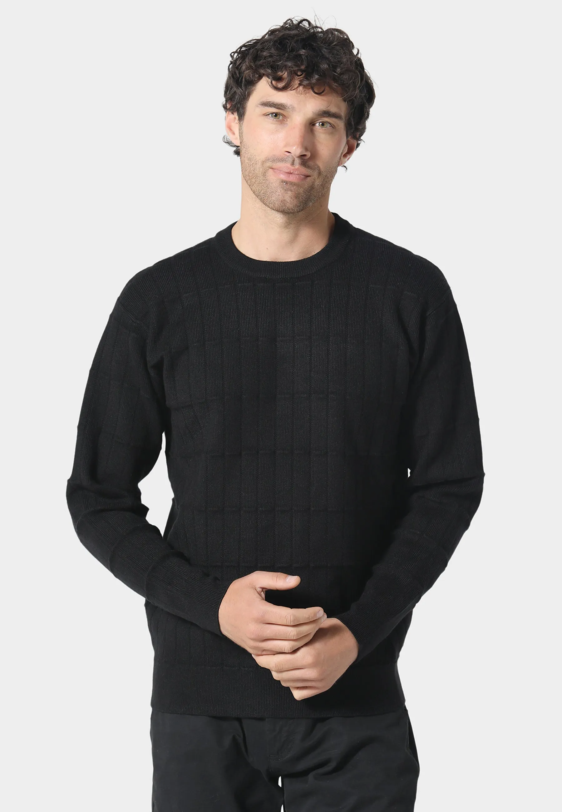 Seasonless Style Breathable Openwork Knit Bode Black Knitwear