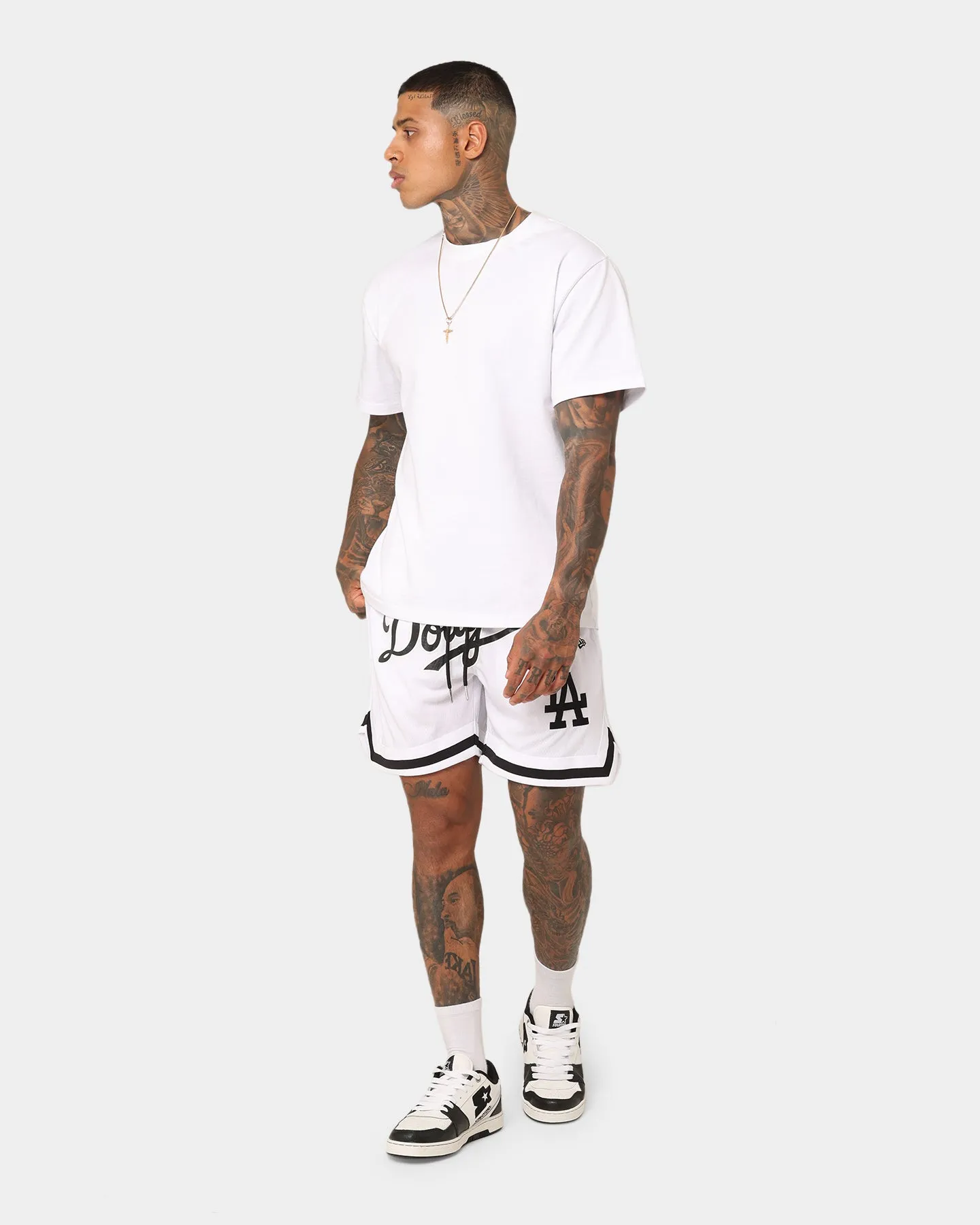 New Era Los Angeles Dodgers Mesh Shorts White Eco Friendly Dye plus-size choice