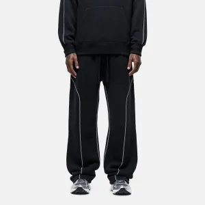 OdorResistantTreatment Overlock Washed Black Sweatpants