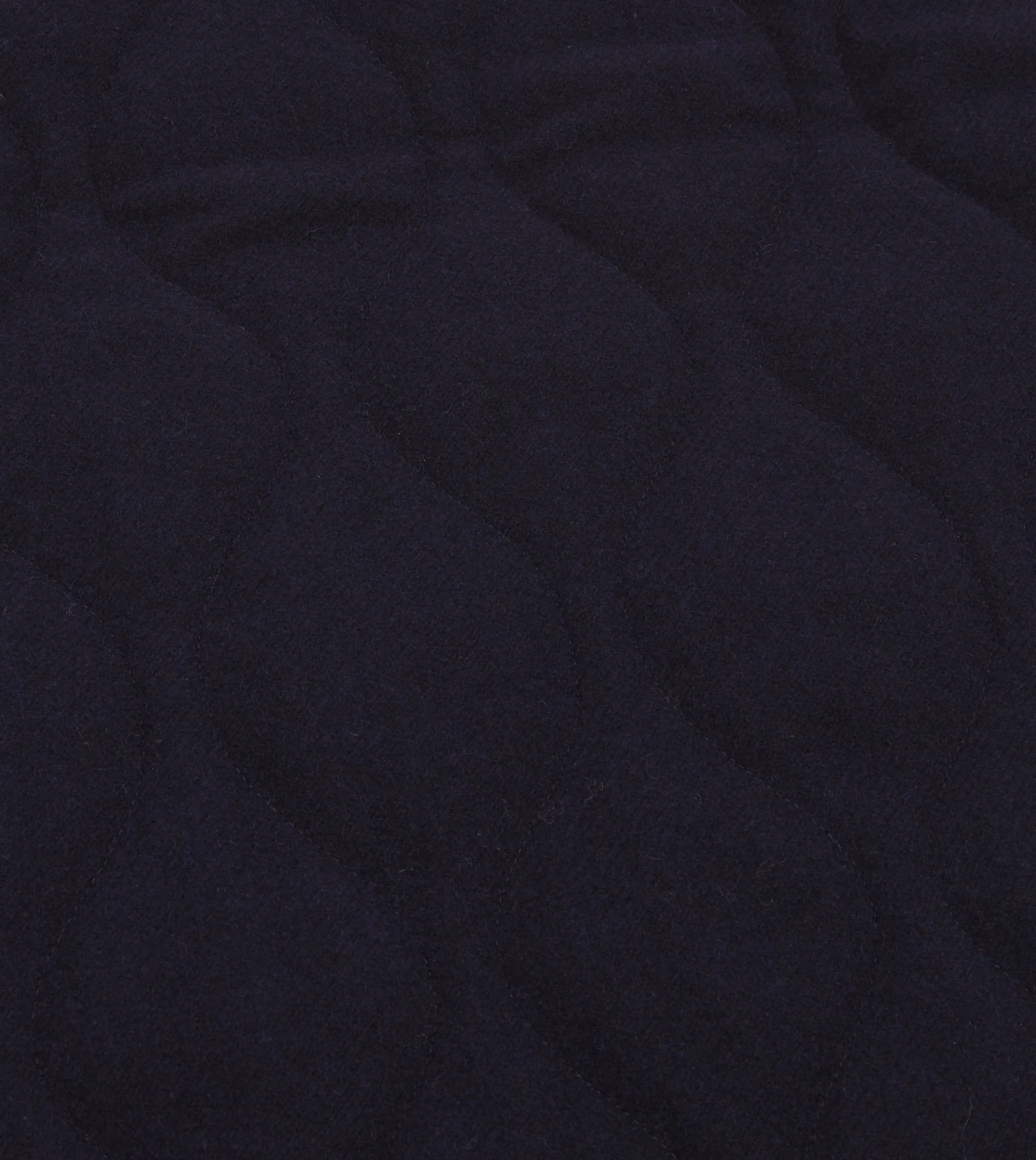 Navy Quilted Melton Wool Zip Vest AdjustableDrawcordHem Wind Stop