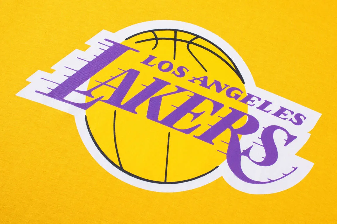 Street Style Tagless Labeling NBA BASICS PRIMARY LOGO T-SHIRT - YELLOW
