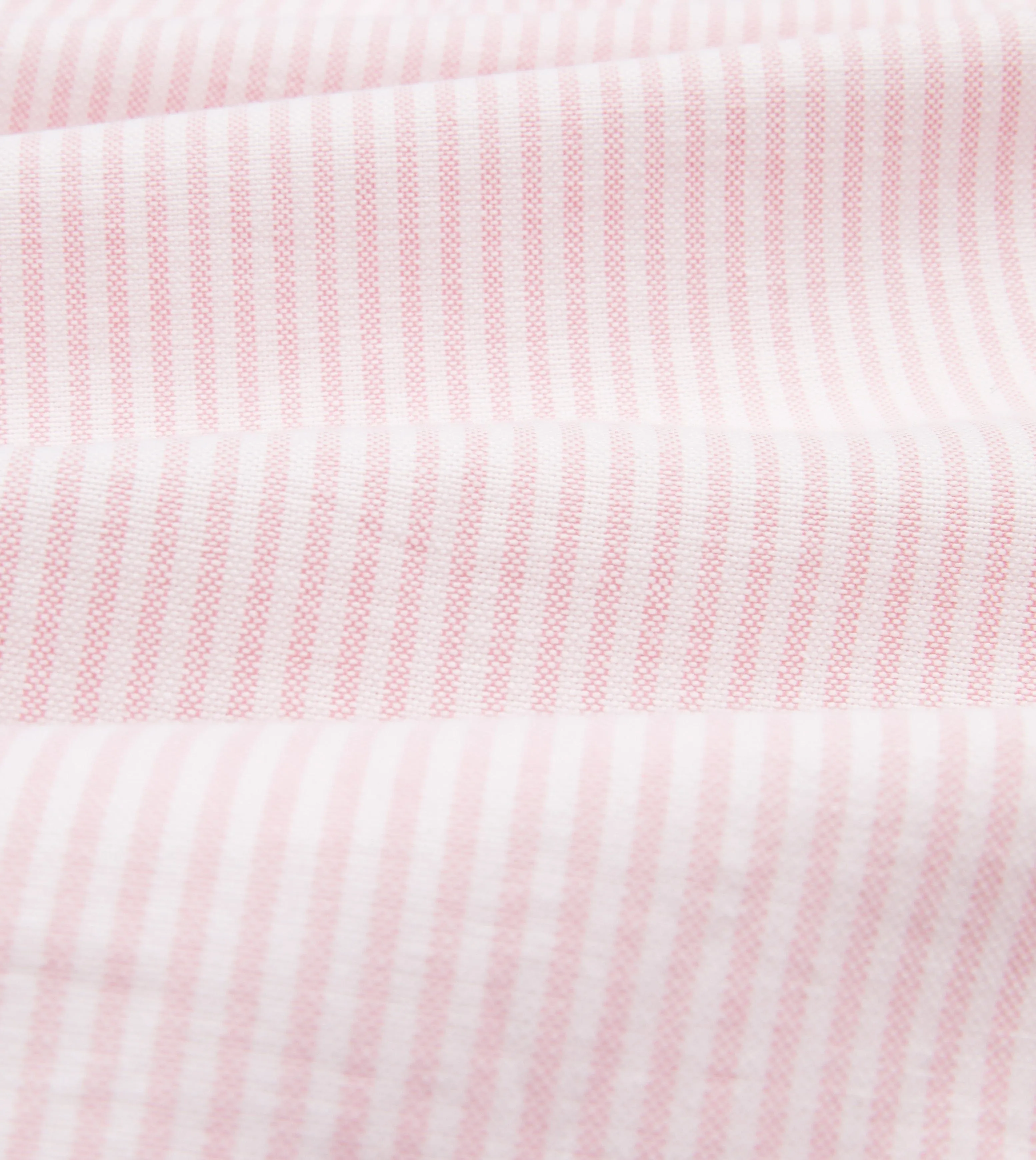 Party fun Pale Pink Ticking Stripe Cotton Oxford Cloth Button-Down Shirt