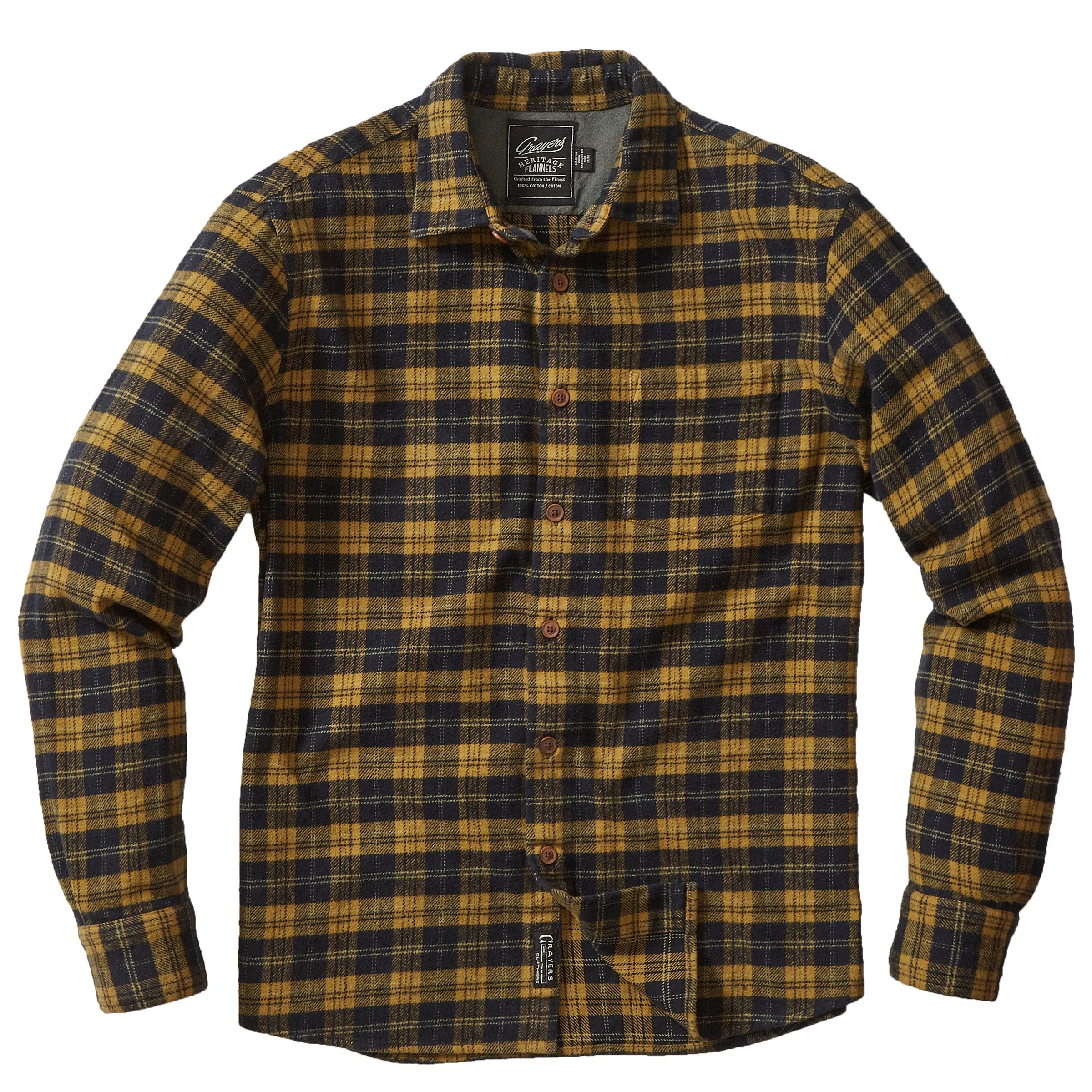 TemperatureControl Fabric quick-drying Carson Heritage Flannel - Honey Mustard Plaid