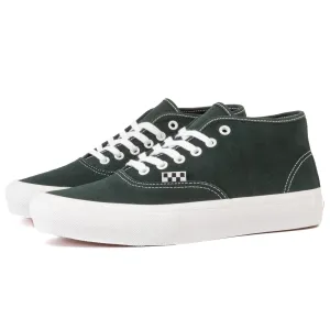 Mesh Detail Lace Up Style Vans - Skate Authentic Mid (Dark Forest) *SALE