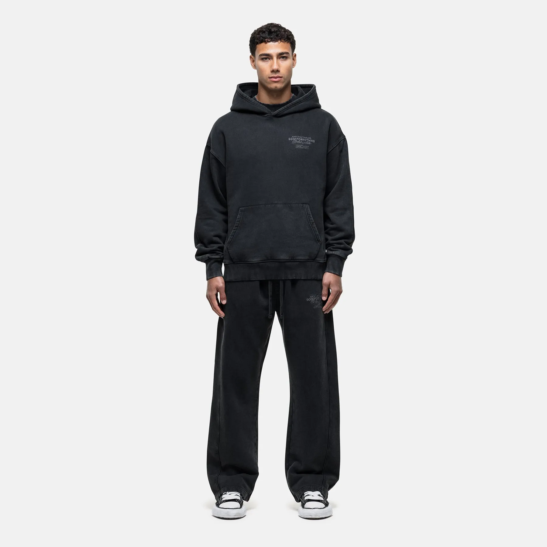 Atelier Washed Black Sweatpants Tailored Wear Comfortable Layering