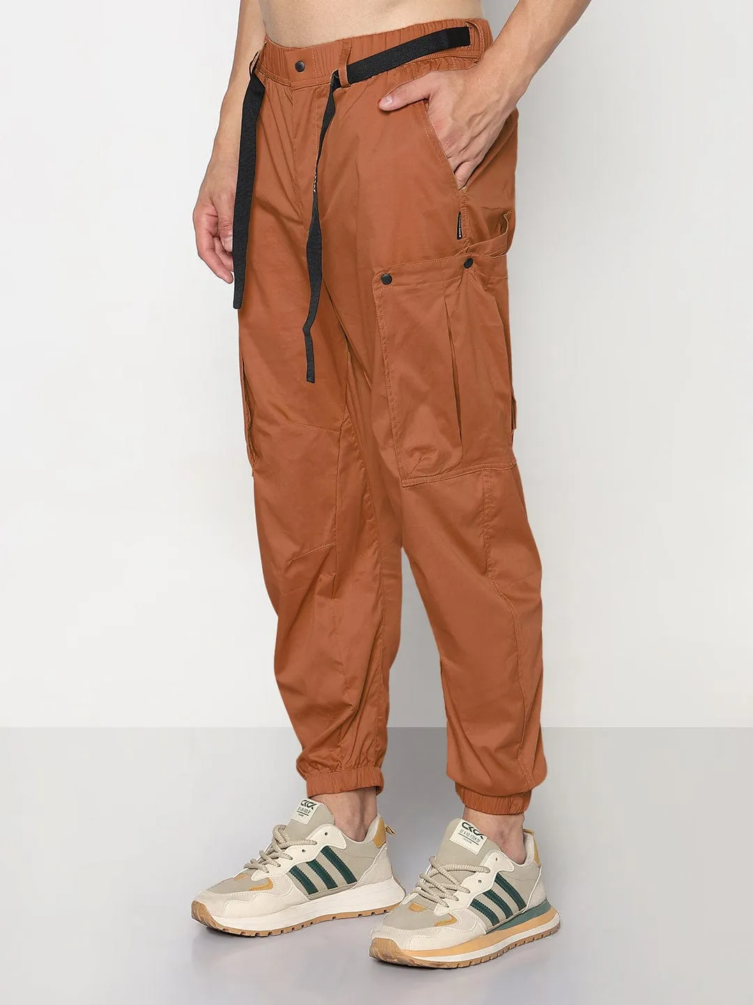 Layered Look Men's Rust Relaxed Fit Cargos