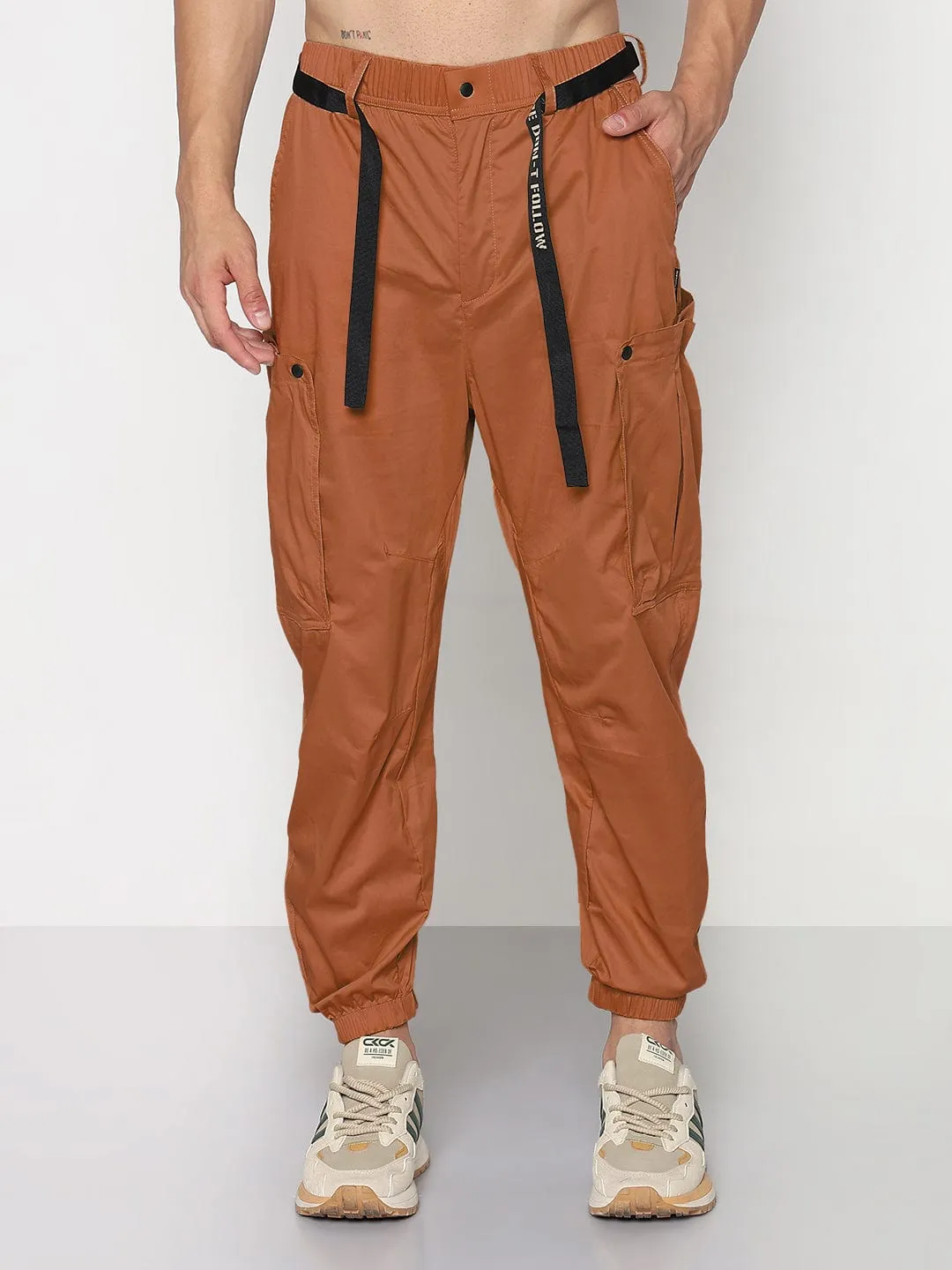Sustainable Material Blend Men's Rust Relaxed Fit Cargos