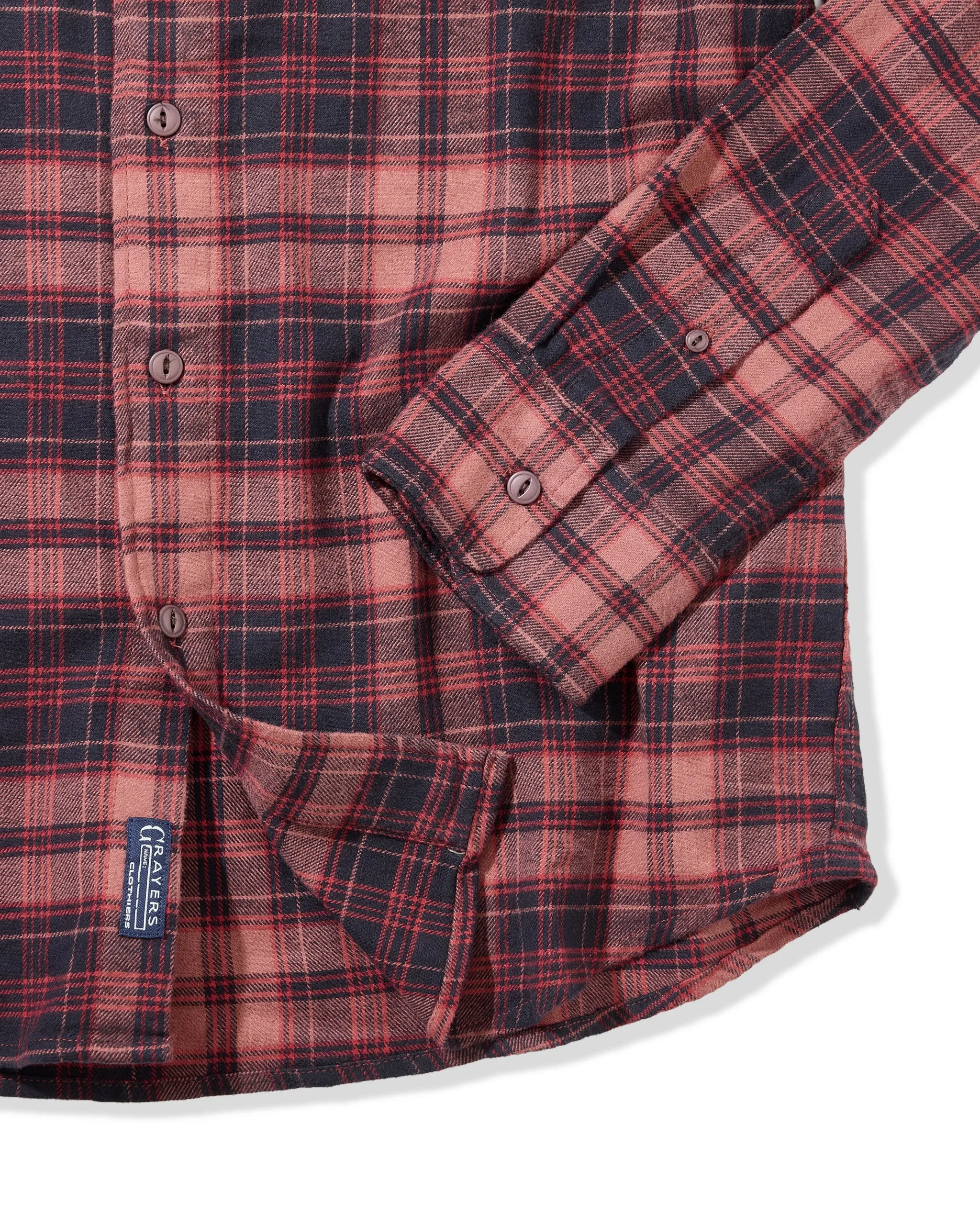 Comfy Waistband Shady Grove Stretch Flannel - Red Mahogany